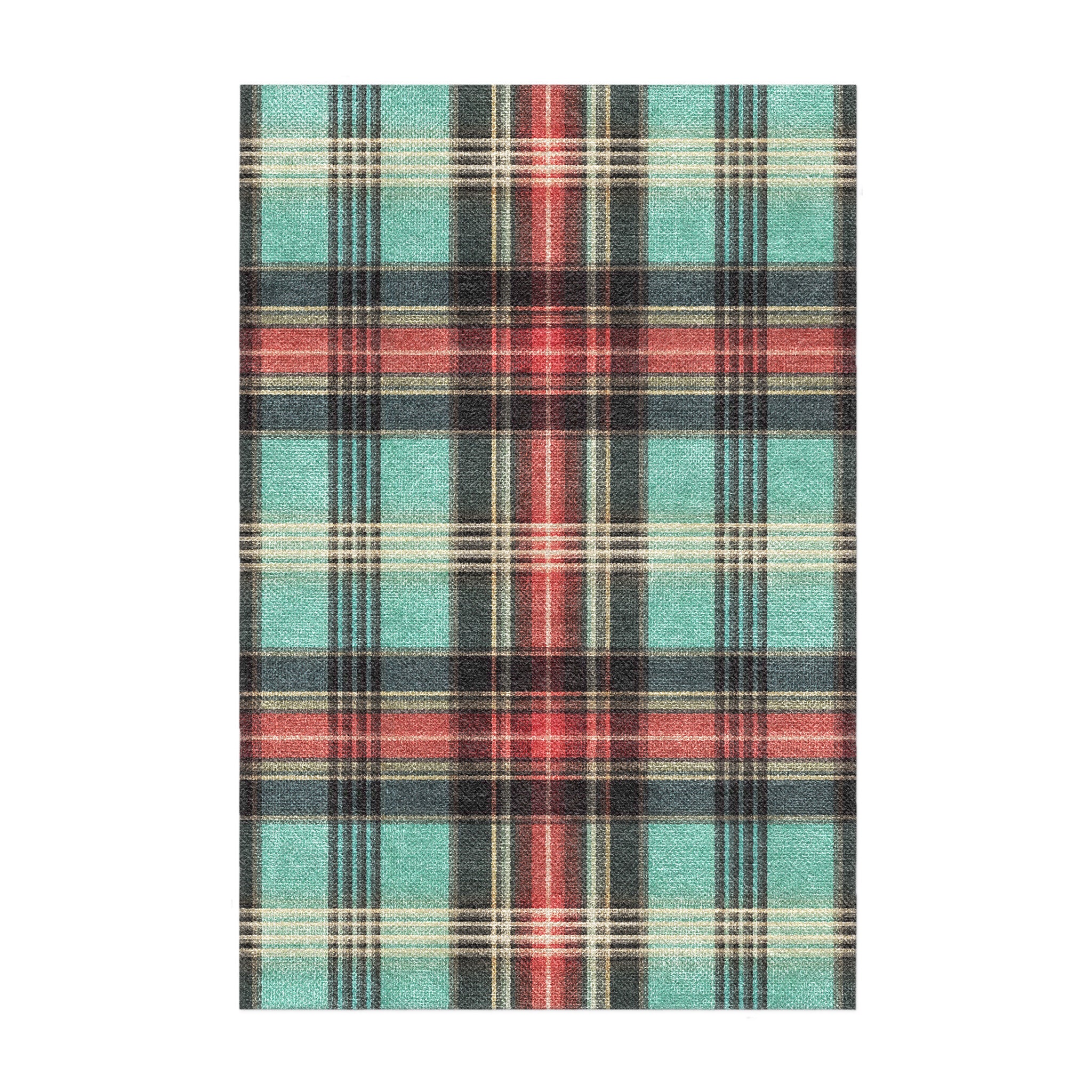 Feguson Plaid Teal & Red in 2' x 3' Size