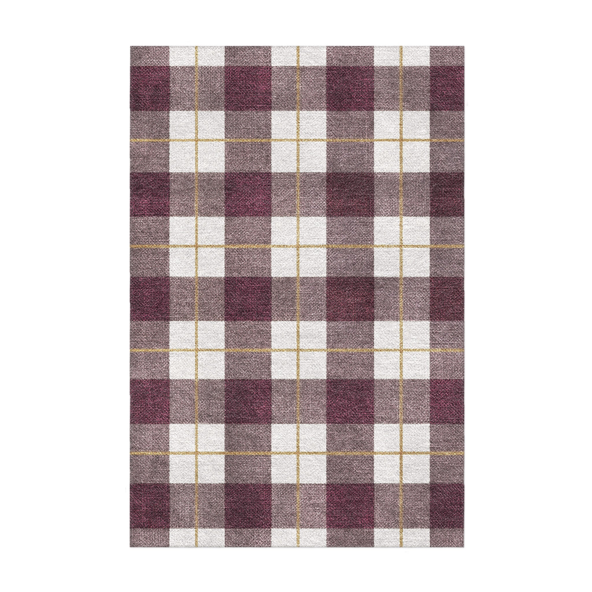 Wallace Plaid Maroon & Gold in 3x2ft Size