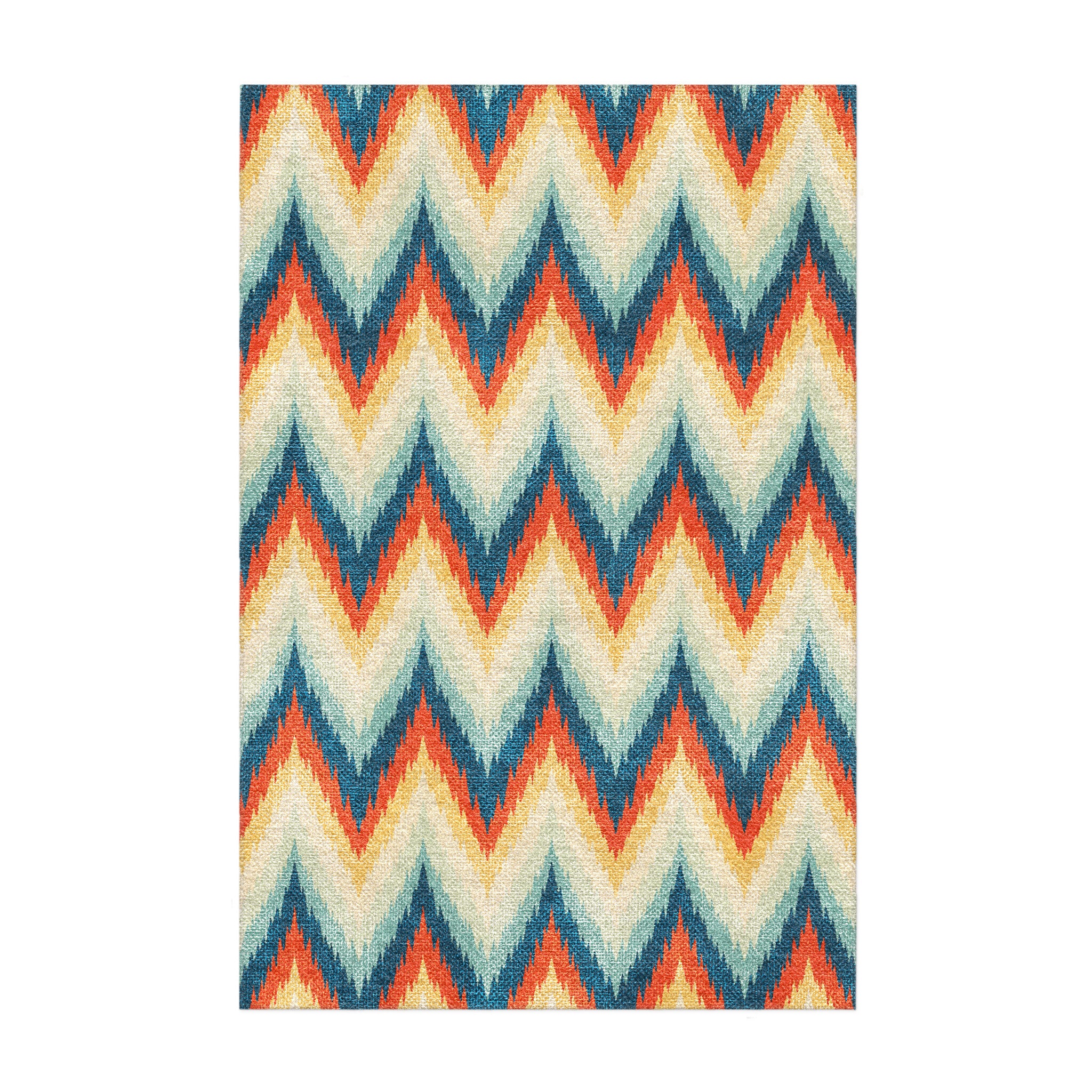 Firekat Blue & Orange in 2' x 3' Size