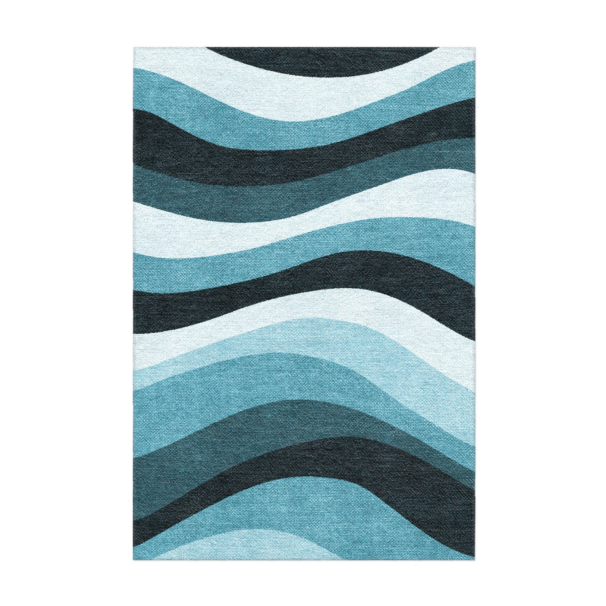 Sinuous Teal Monochrome in 3x2ft Size