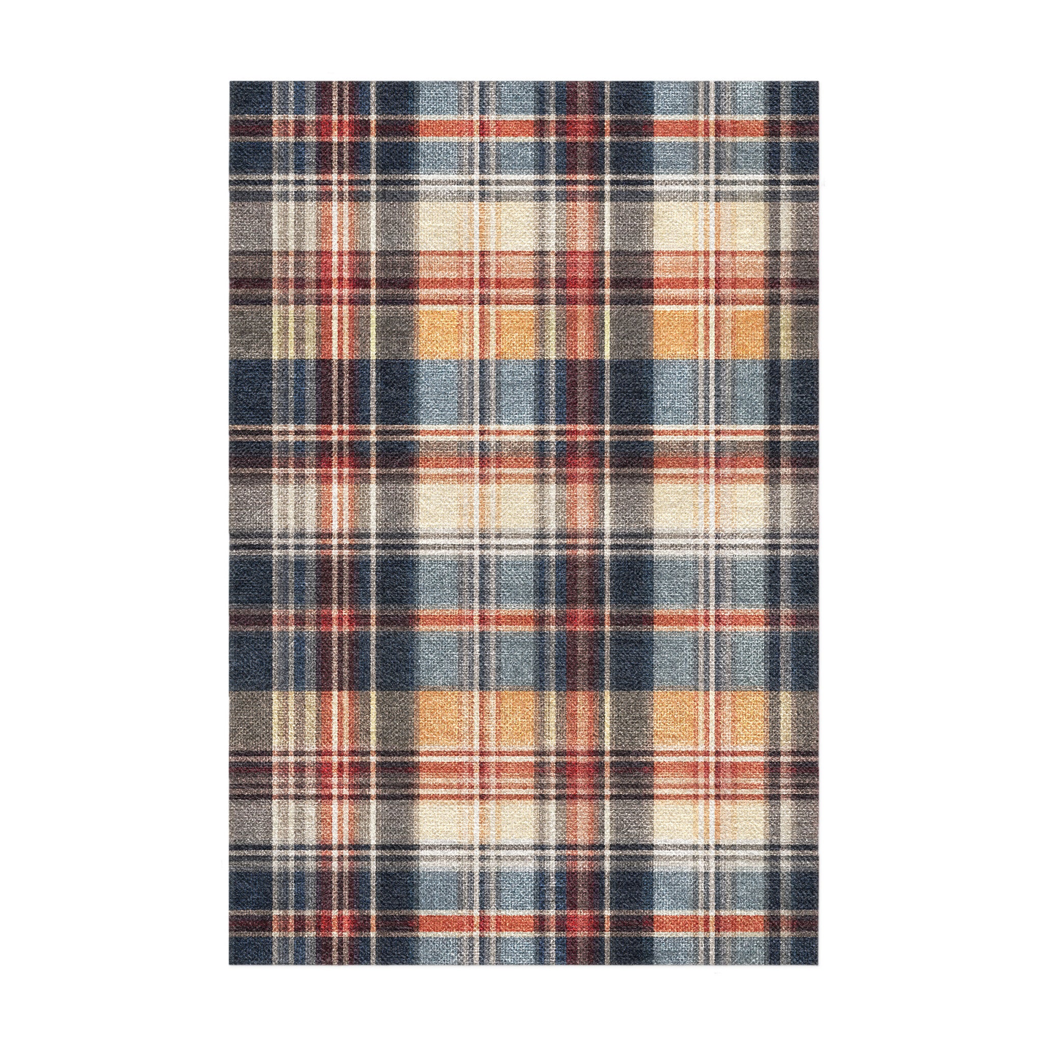 MacPherson Plaid Navy & Gold in 3x2ft Size