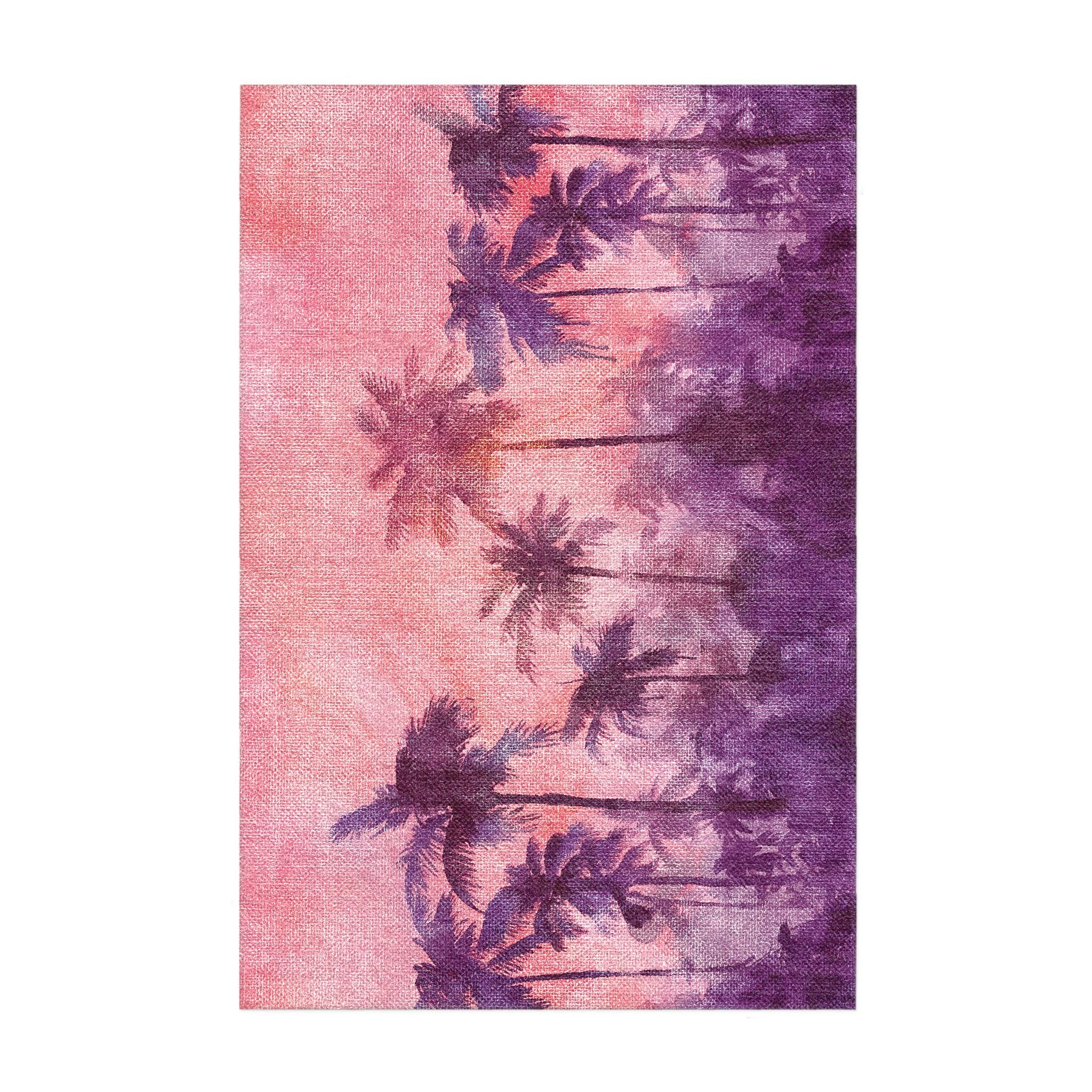 Sunset Palms Pink & Purple in 2' x 3' Size