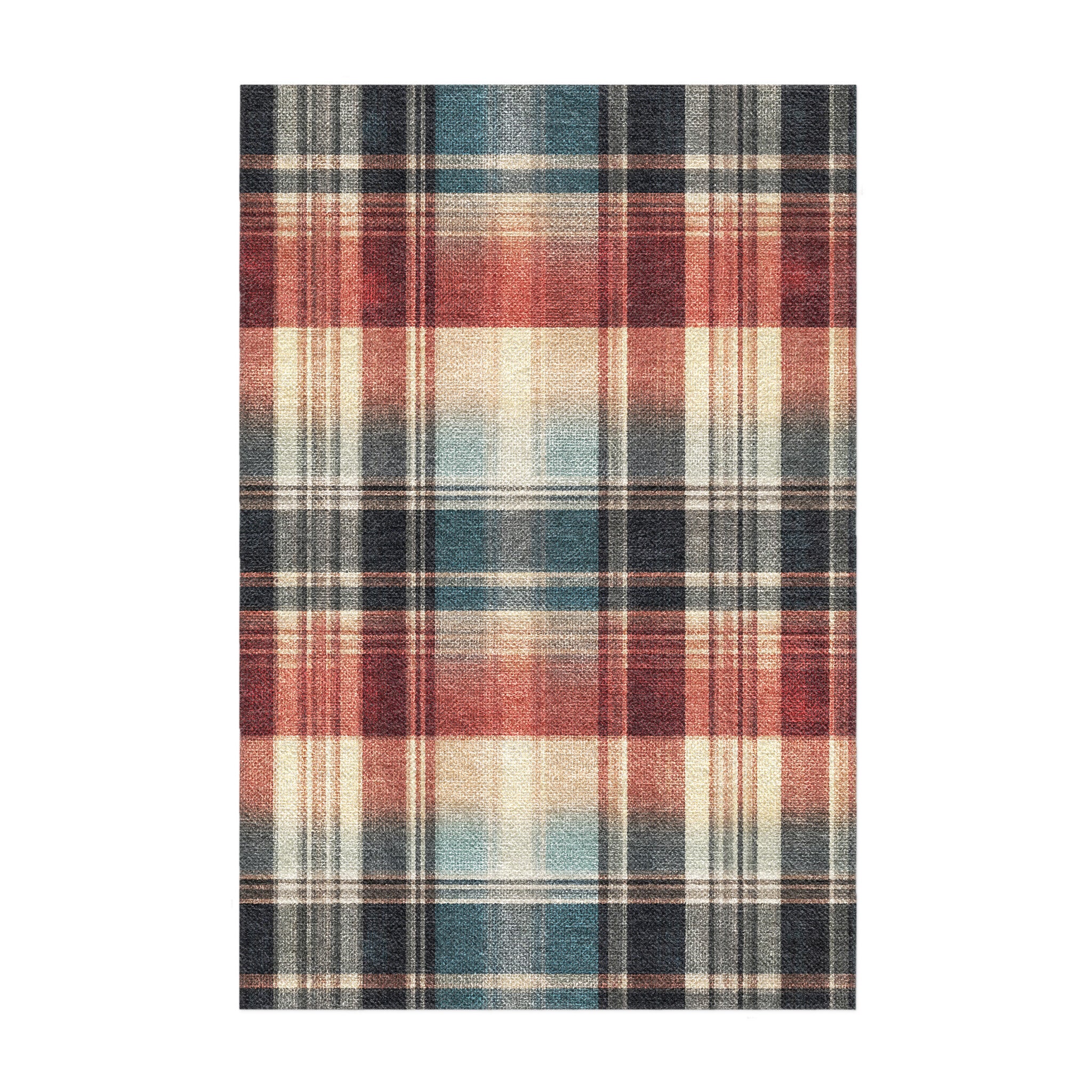 Monaghan Plaid Blue & Red in 3x2ft Size