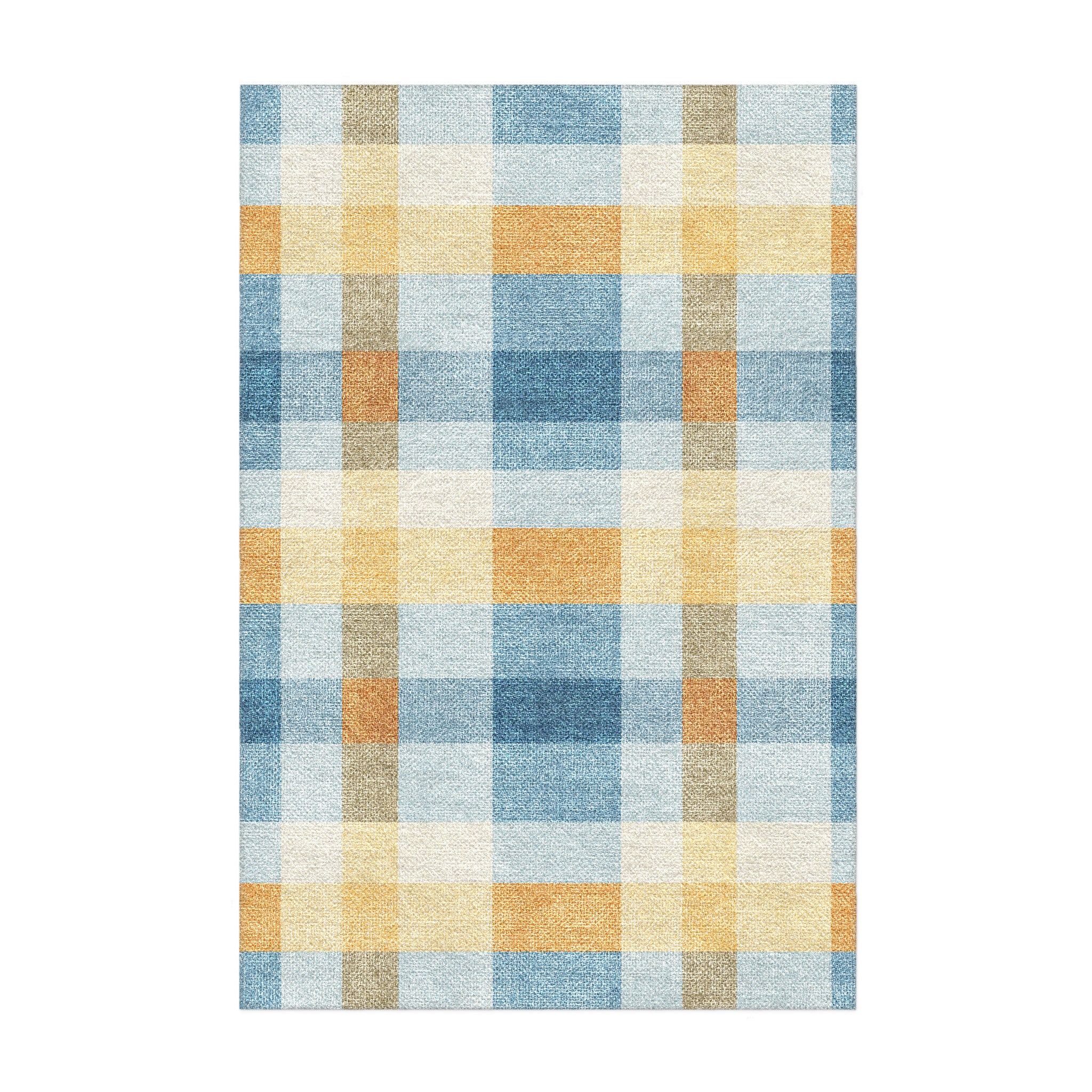 Monroe Plaid Blue & Yellow in 3x2ft Size