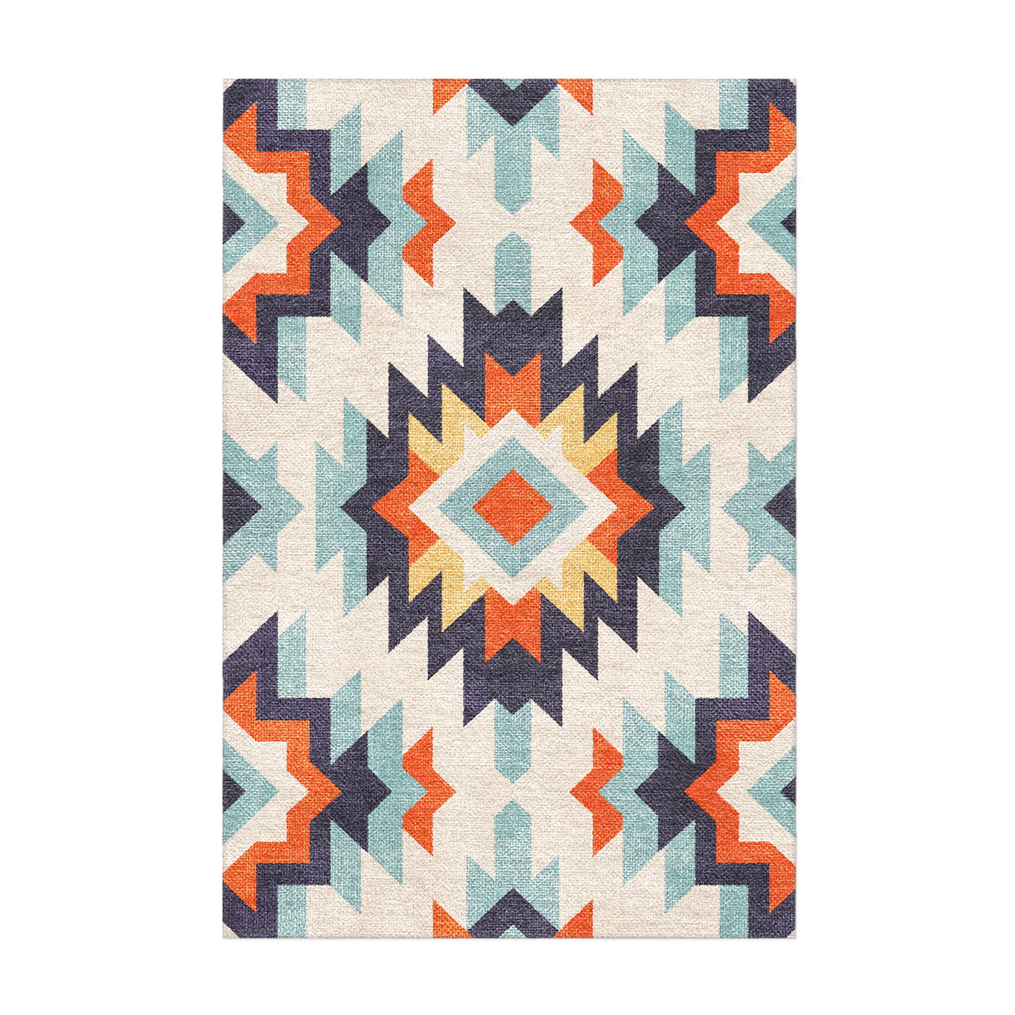 Dakota Blue & Orange in 2' x 3' Size