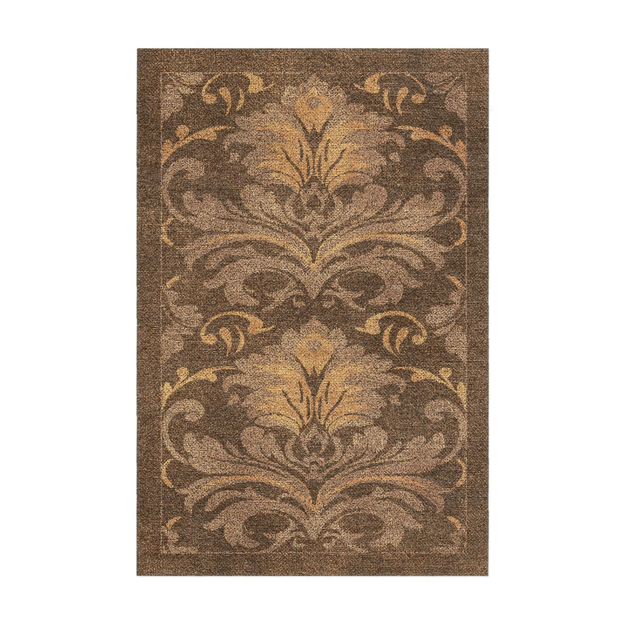 Agnes Damask Umber Brown in 2' x 3' Size