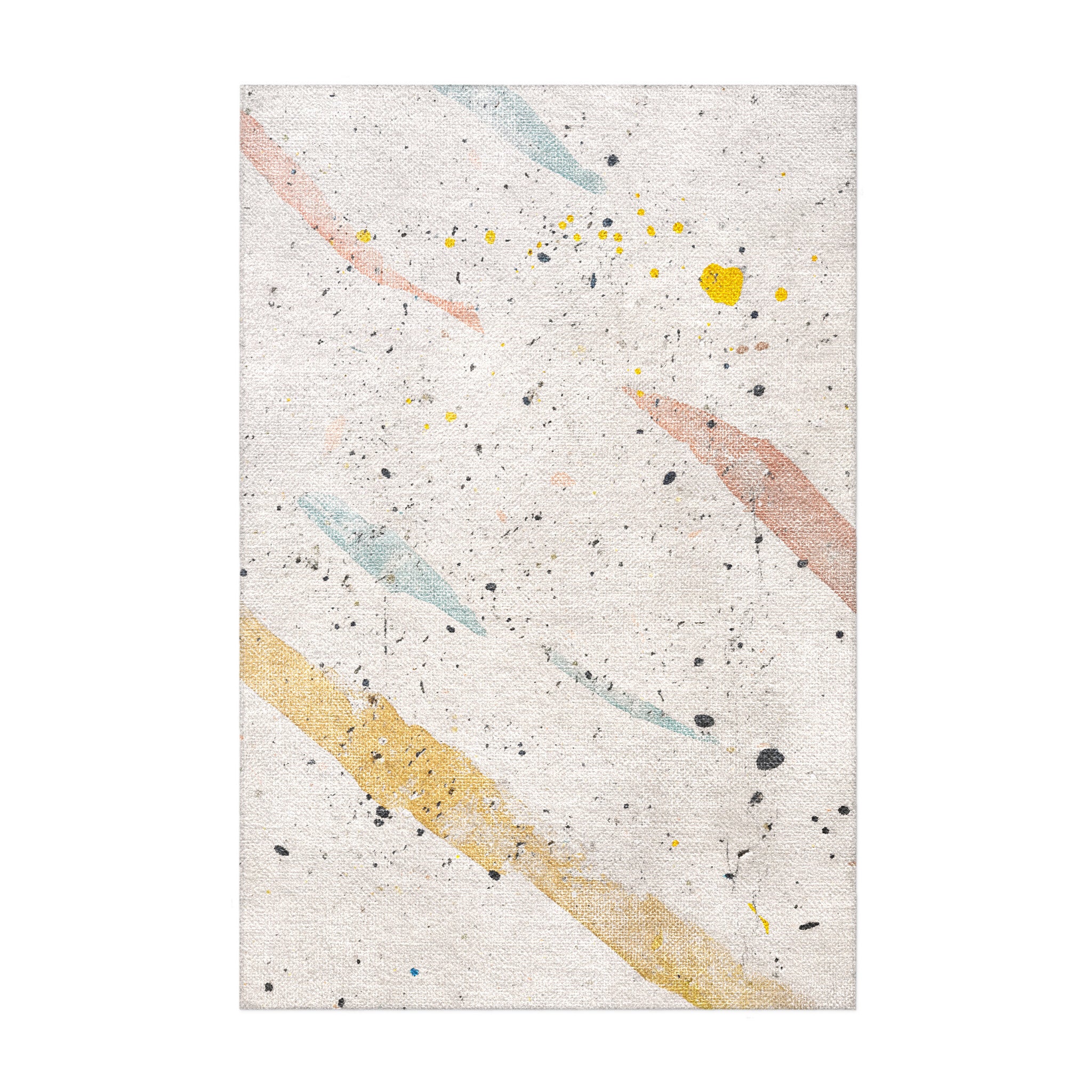 Stephanie Ivory Splatter in 3x2ft Size