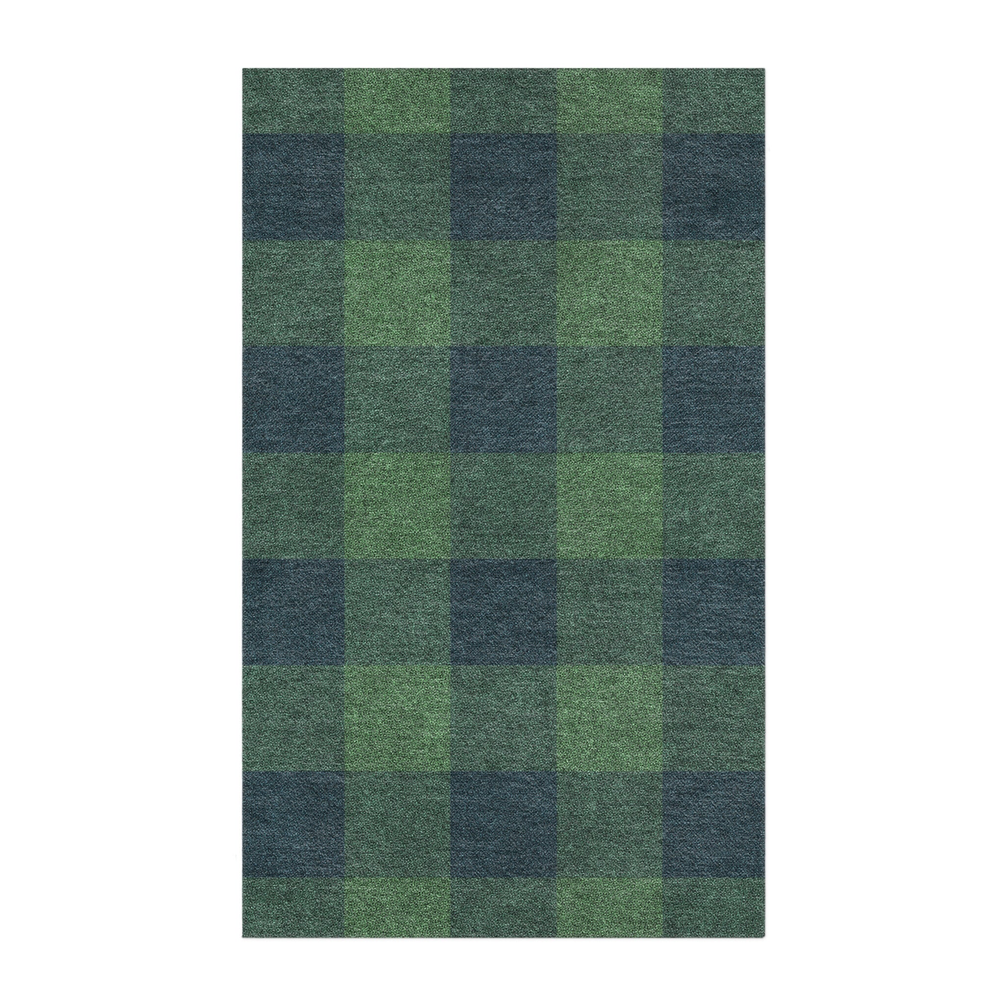 Buffalo Plaid Green & Navy in 3' x 5' Size