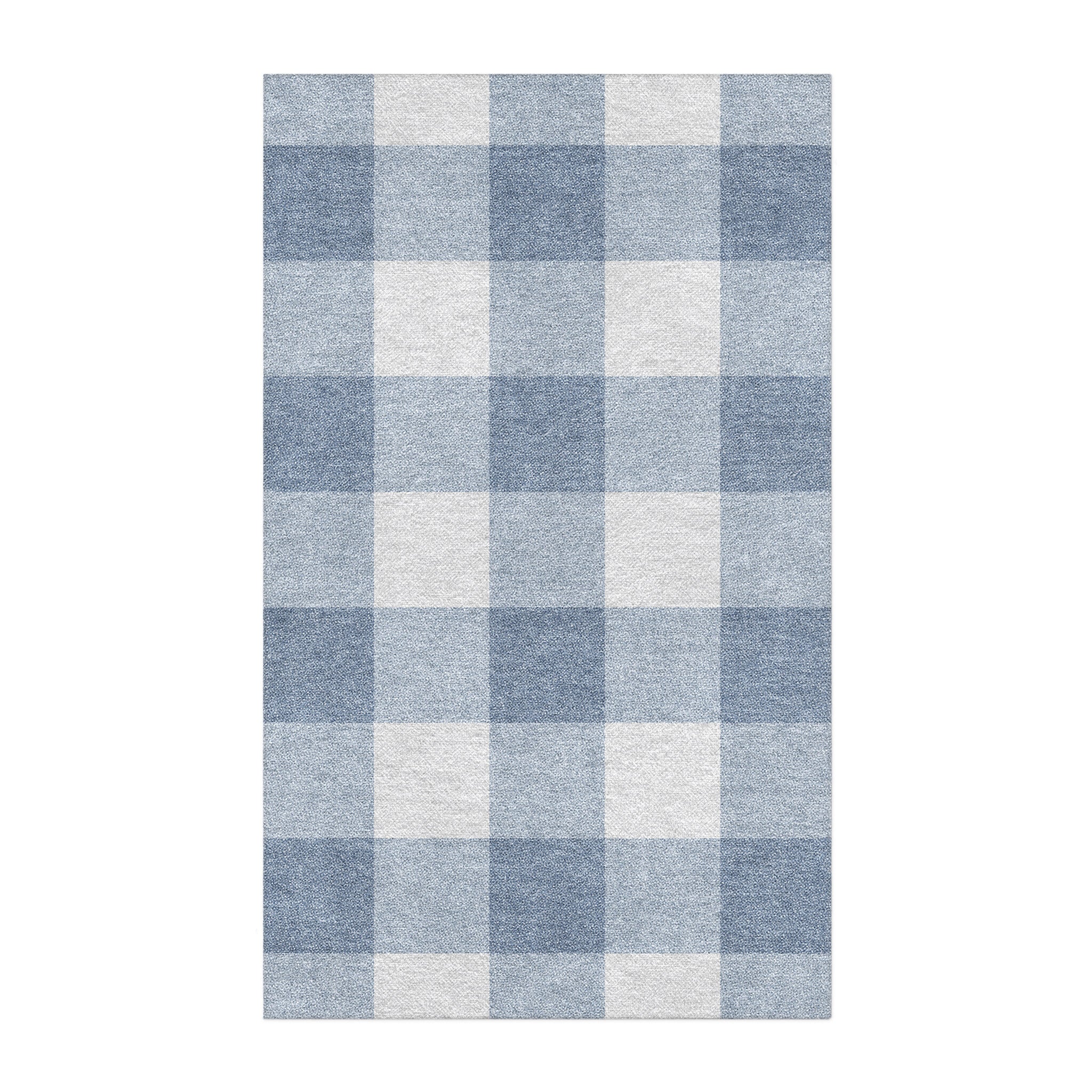 Buffalo Plaid Steel Blue in 3' x 5' Size