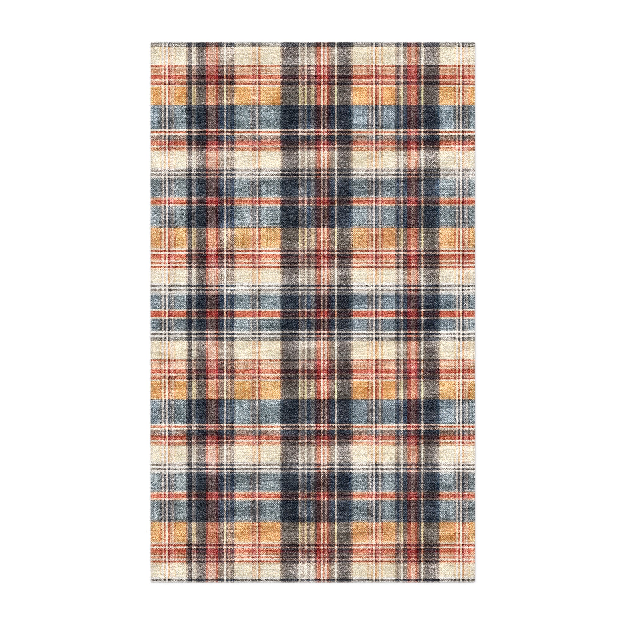 MacPherson Plaid Navy & Gold in 5x3ft Size