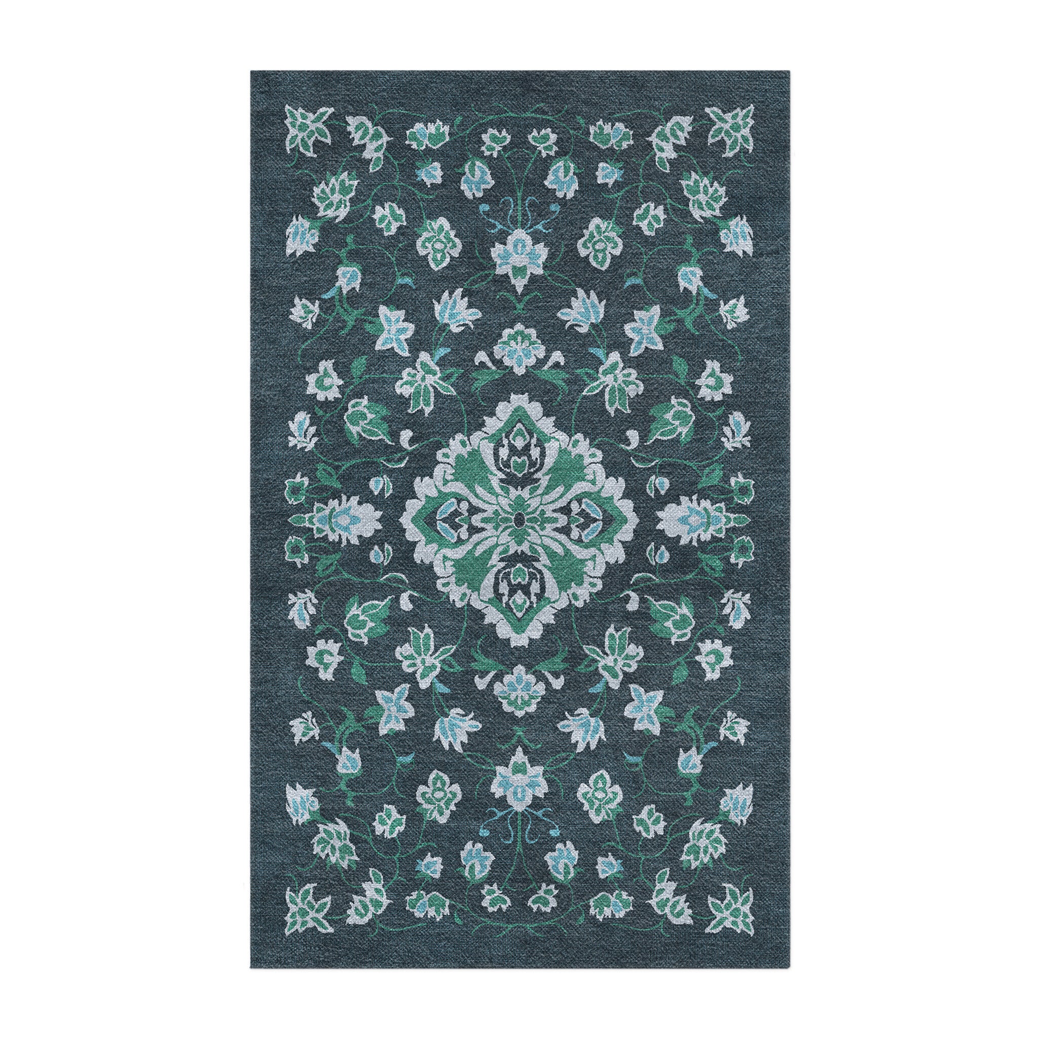 Fenwick Navy & Green in 3' x 5' Size