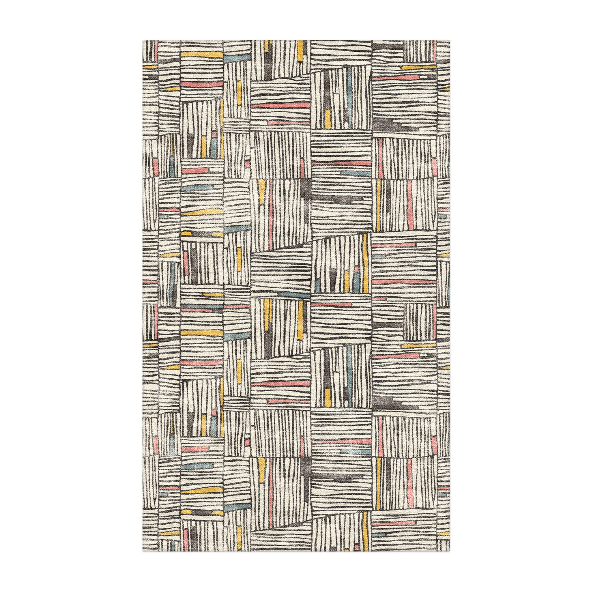 Atticus Multicolor Crosshatch in 3' x 5' Size