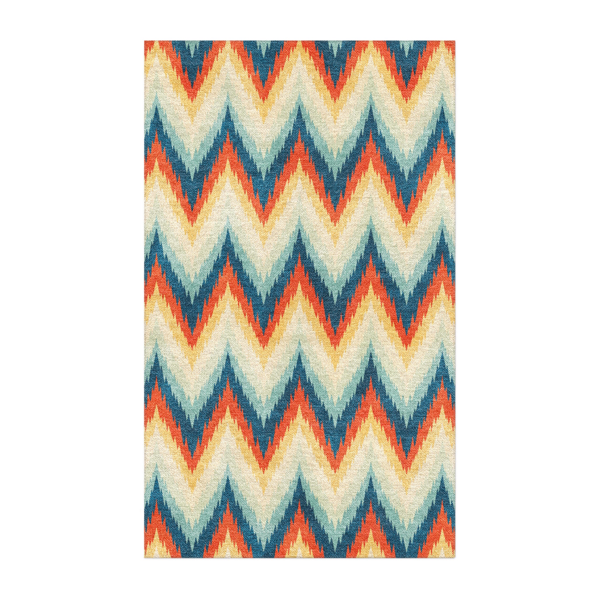 Firekat Blue & Orange in 3' x 5' Size