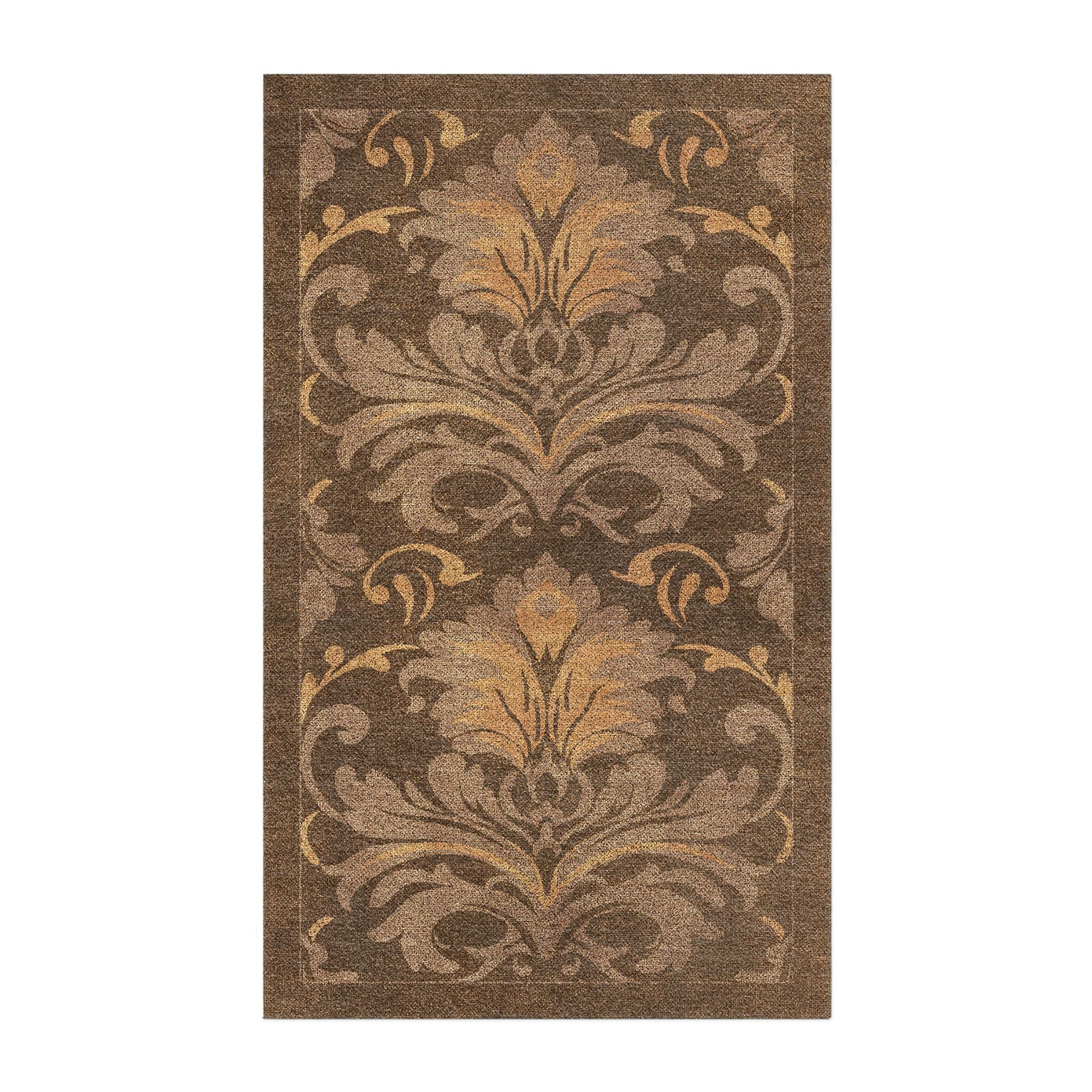 Agnes Damask Umber Brown in 3' x 5' Size