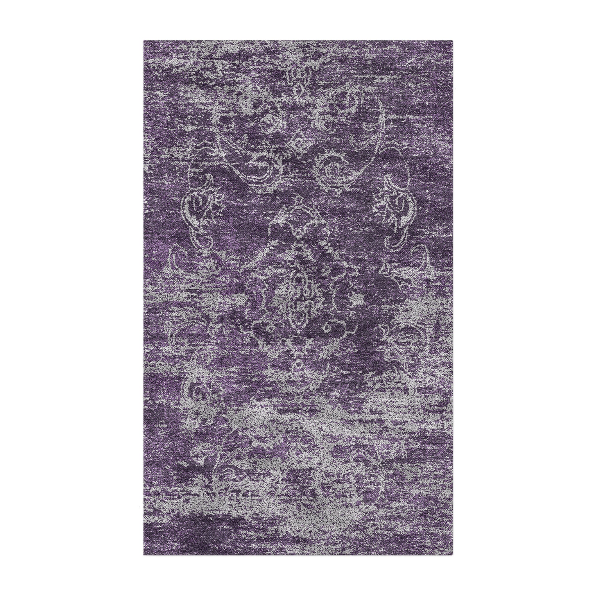 Bennett Purple & Grey in 3' x 5' Size