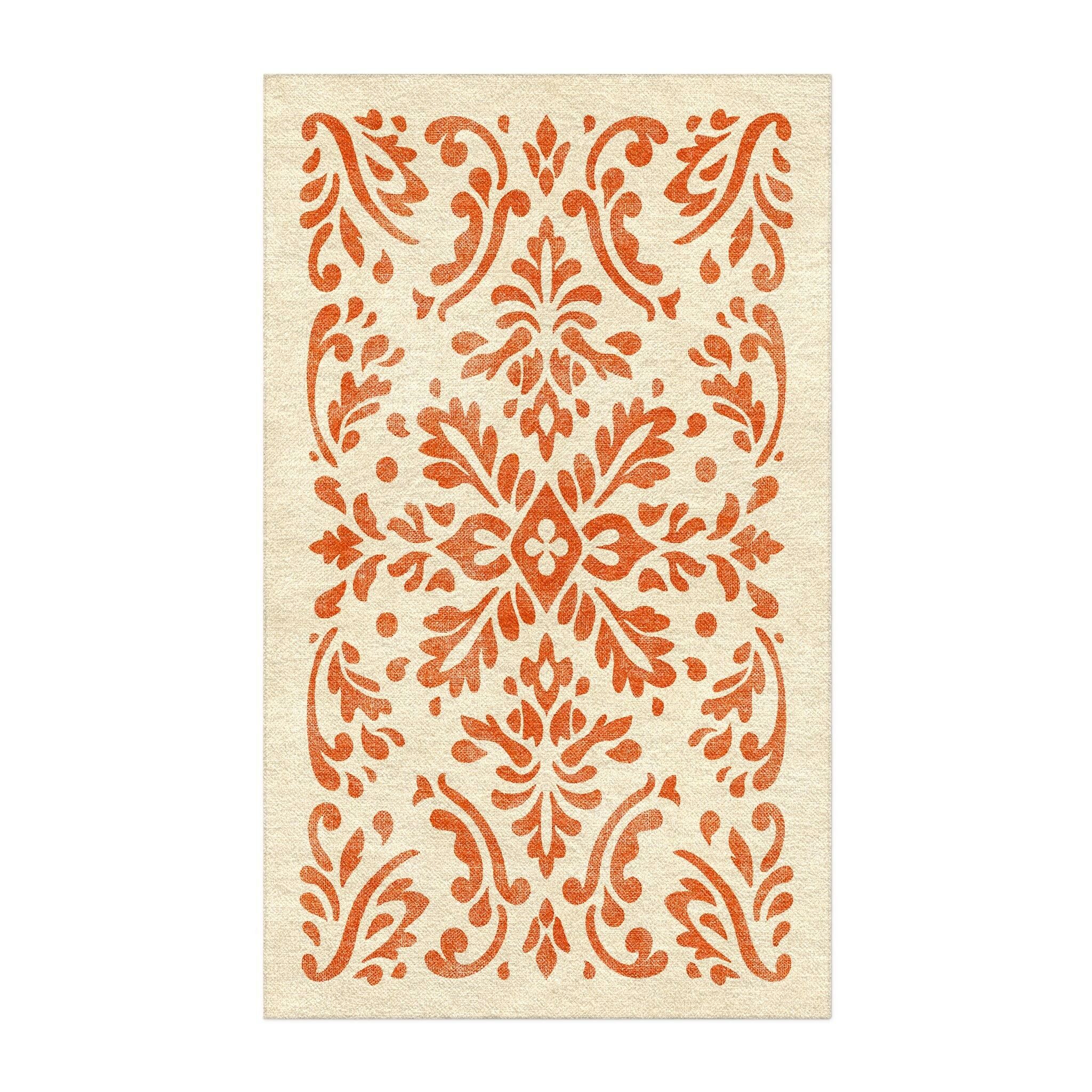 Floranna Ivory & Orange in 3' x 5' Size