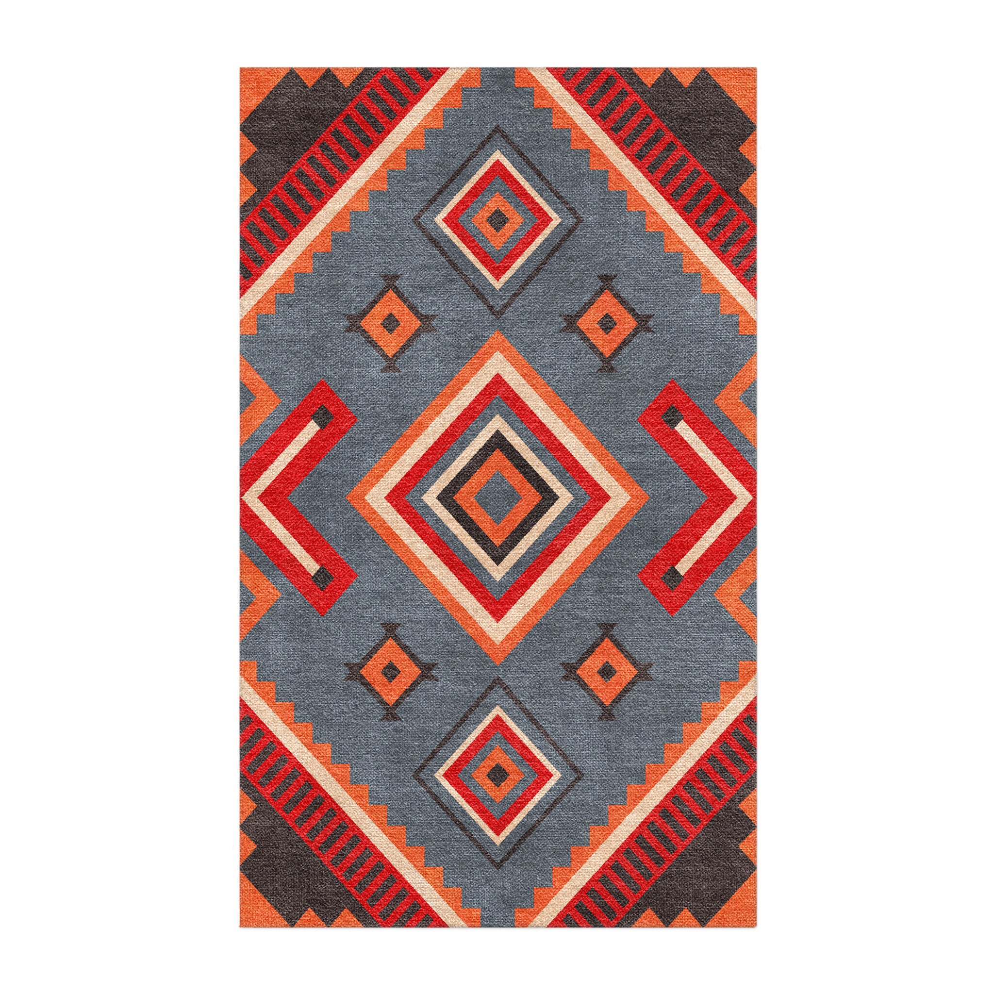 Mehdi Blue & Orange in 5x3ft Size