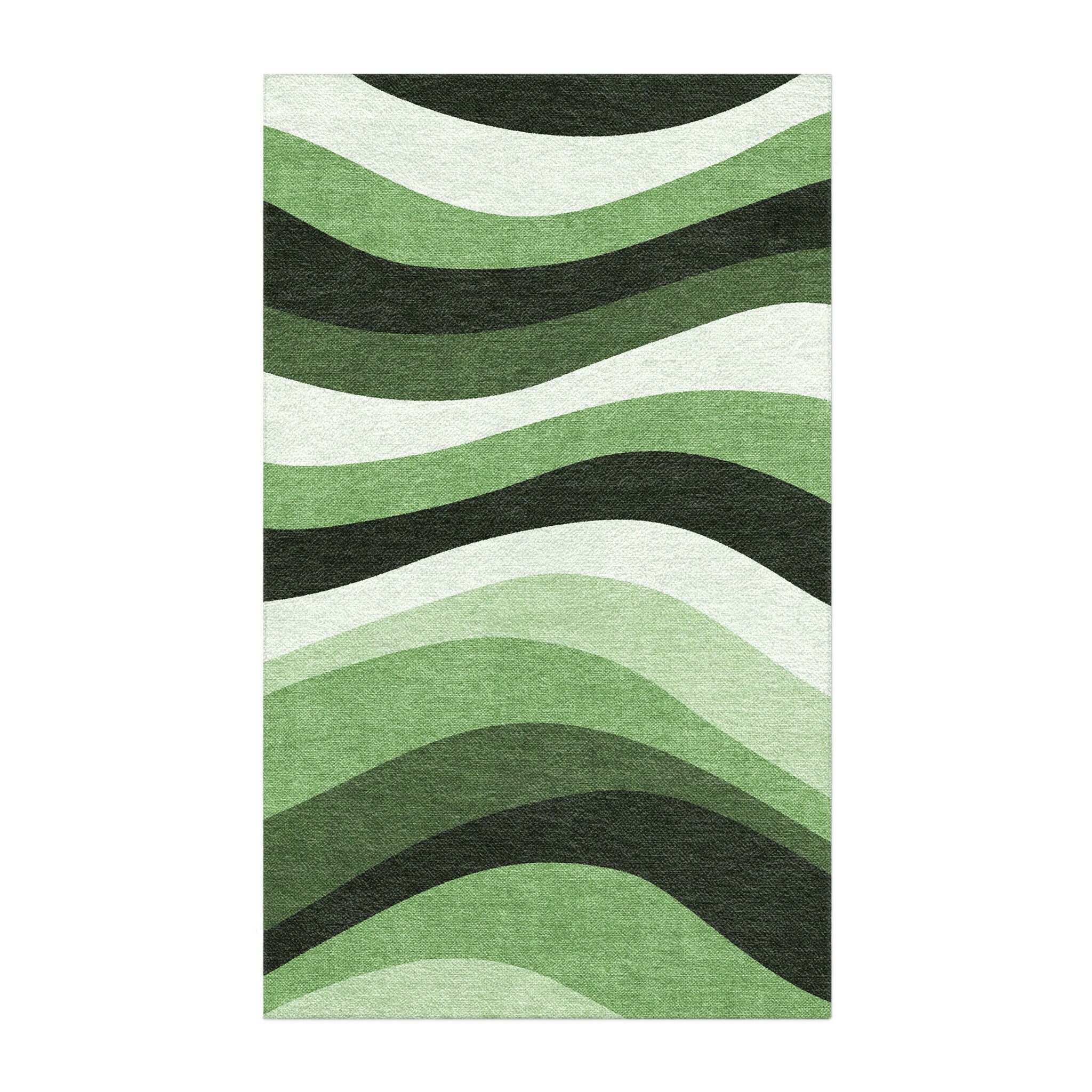 Sinuous Green Monochrome in 5x3ft Size