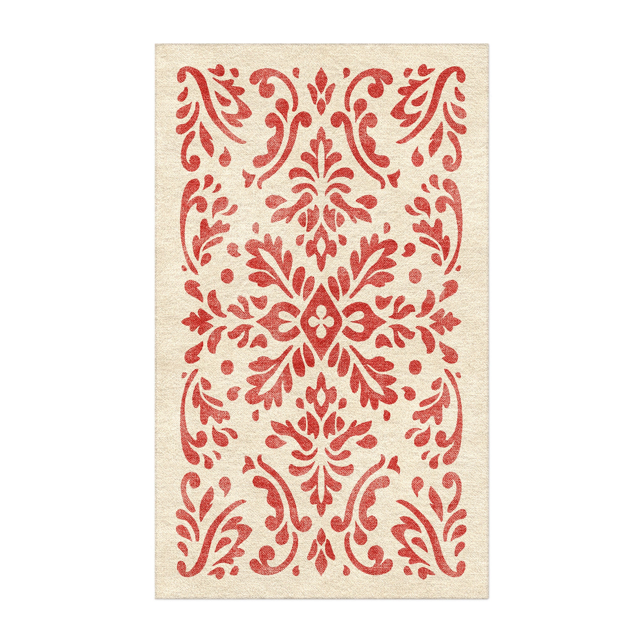 Floranna Ivory & Red in 3' x 5' Size