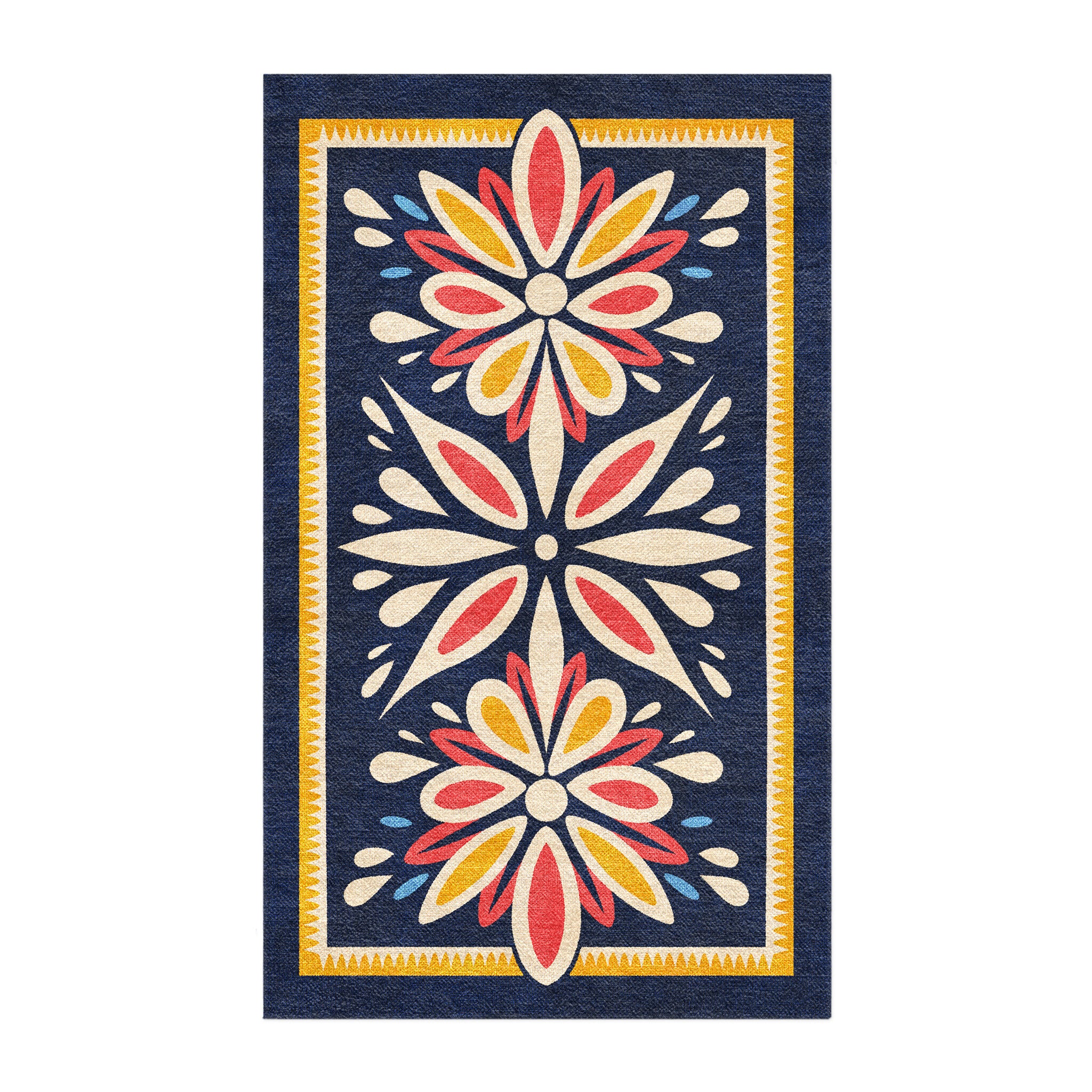 Jasmina Navy Multicolor in 5x3ft Size