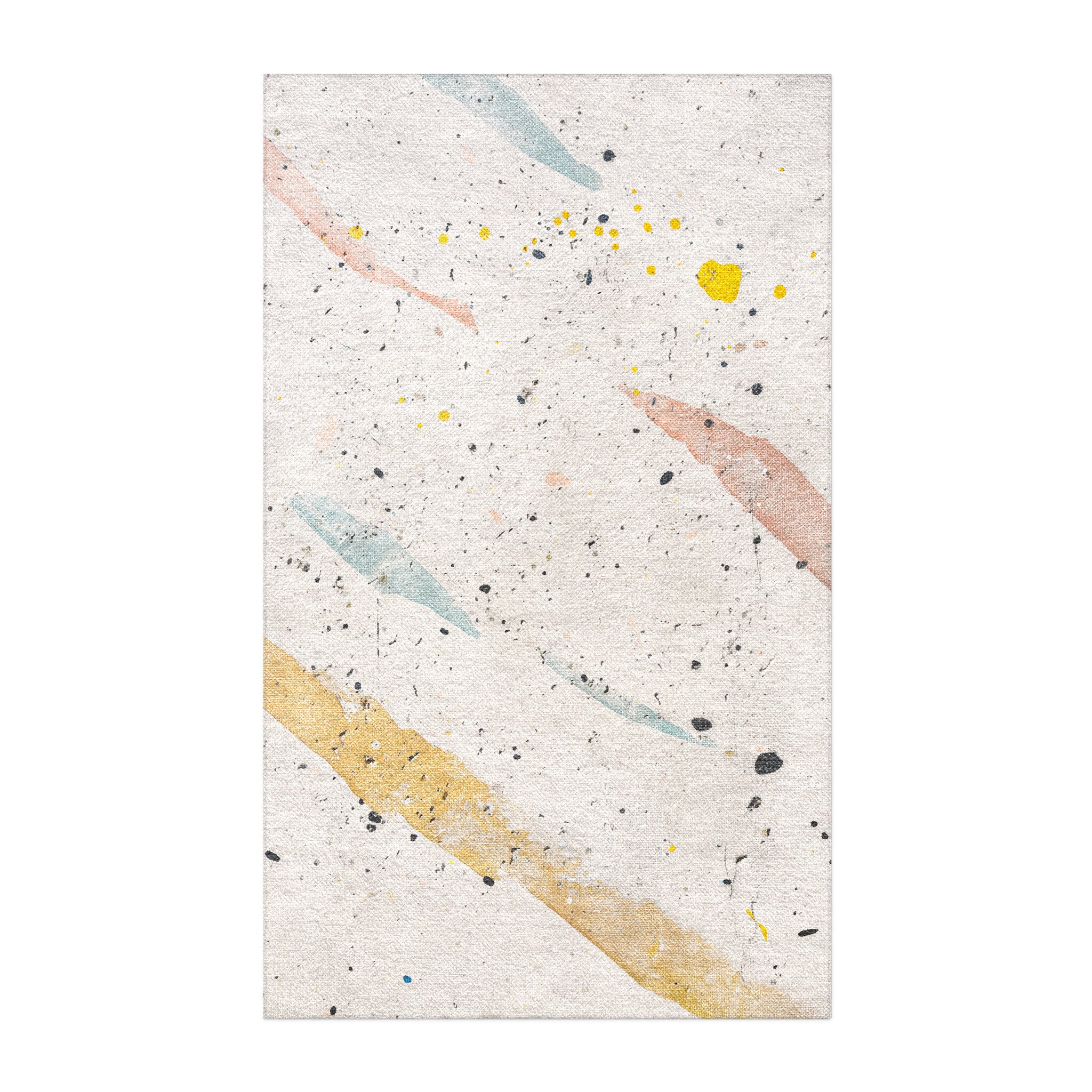 Stephanie Ivory Splatter in 5x3ft Size