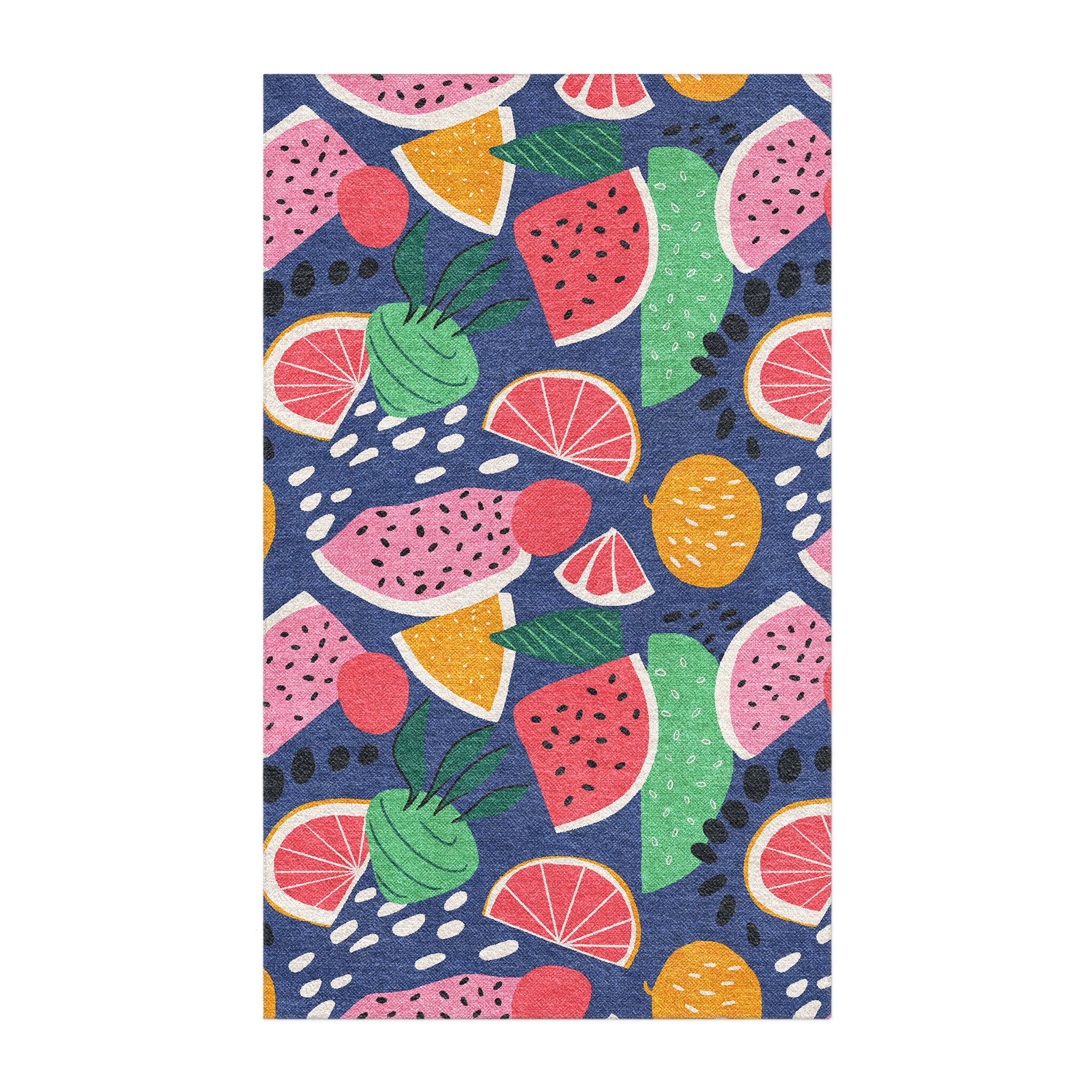 Summer Melon Navy Multicolor in 5x3ft Size