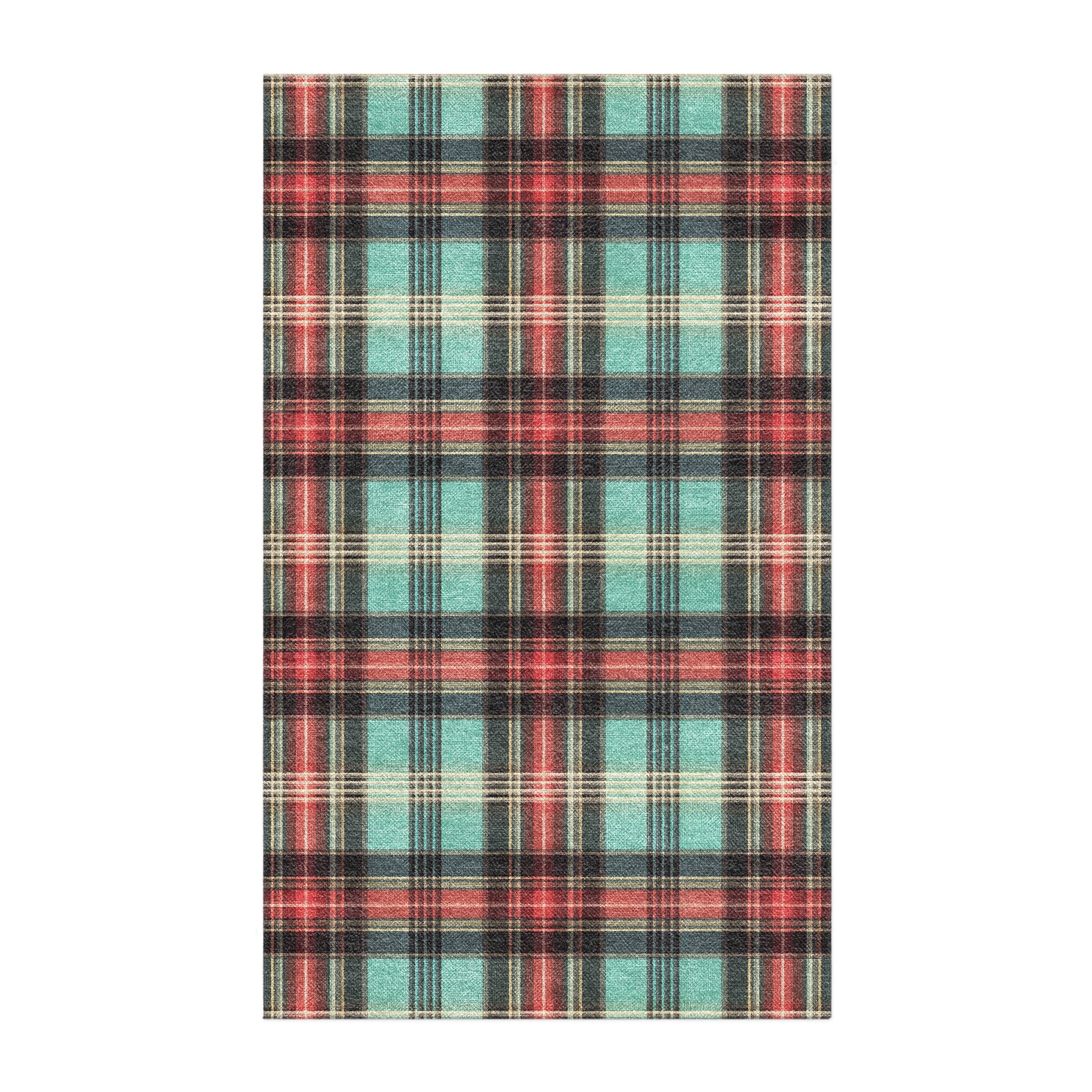 Feguson Plaid Teal & Red in 3' x 5' Size