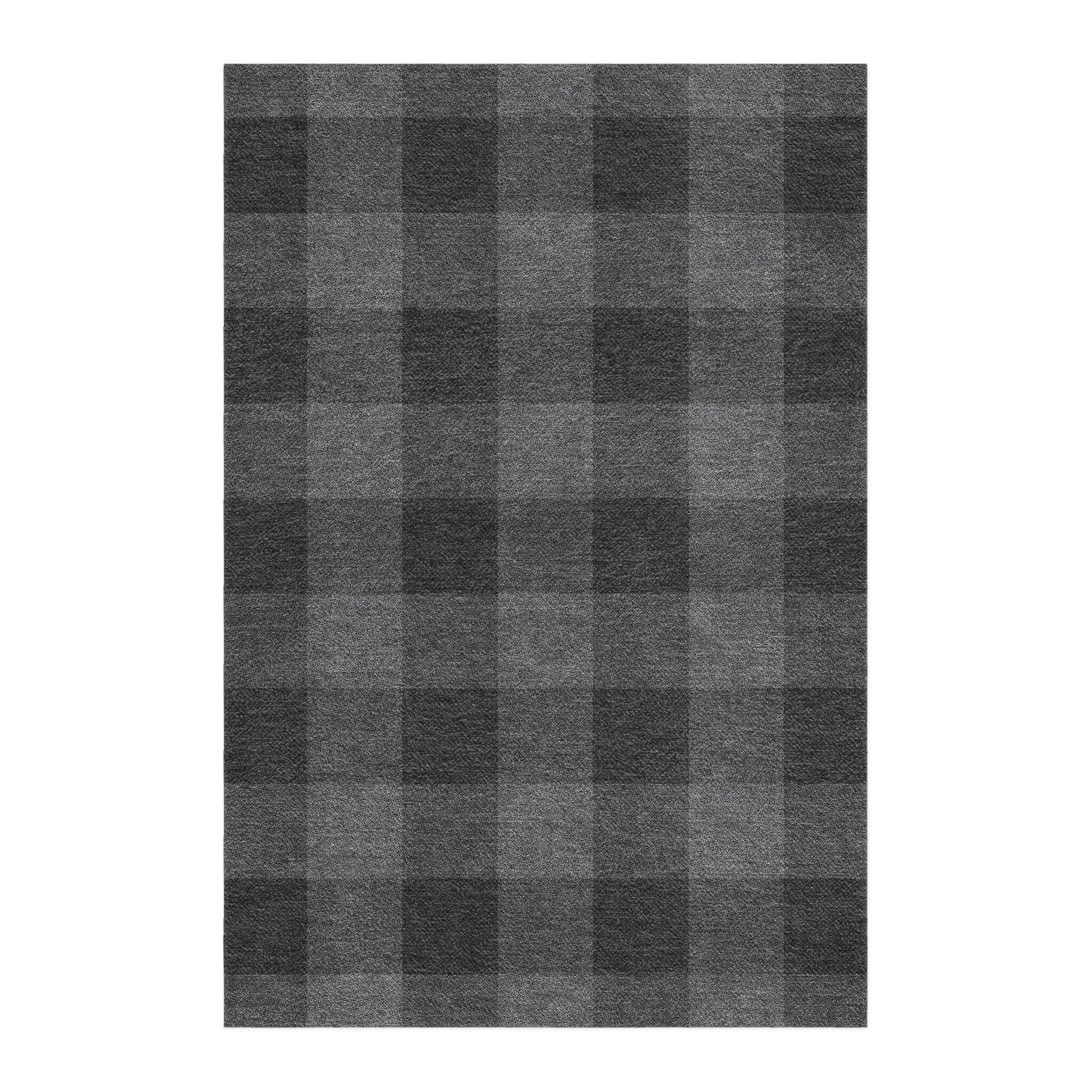 Buffalo Plaid Charcoal Black in 4' x 6' Size