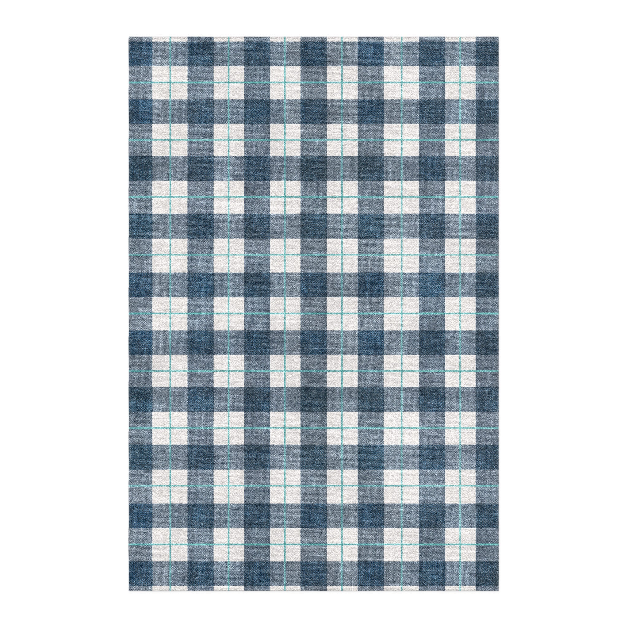 Wallace Plaid Blue & Teal in 6x4ft Size