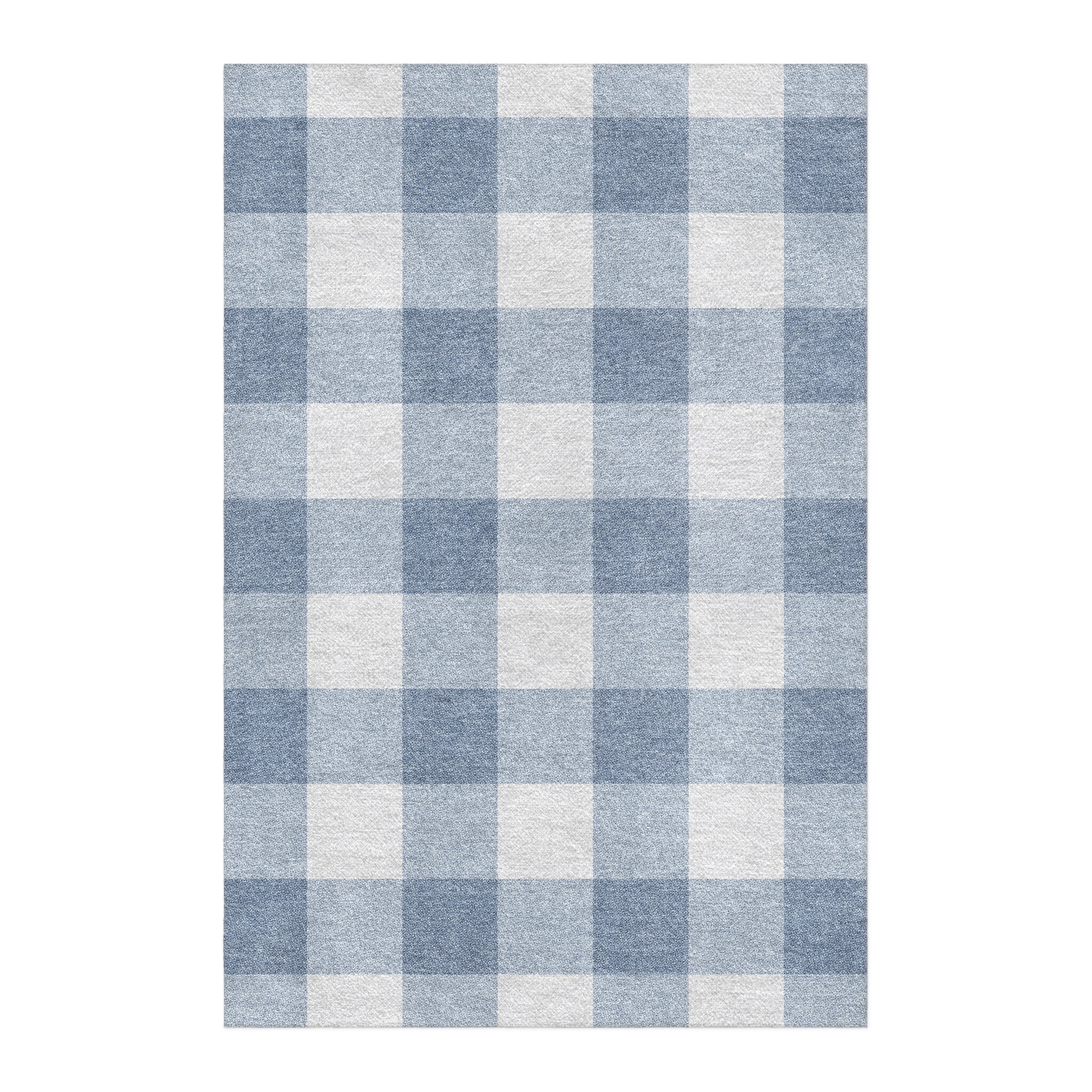 Buffalo Plaid Steel Blue in 4' x 6' Size