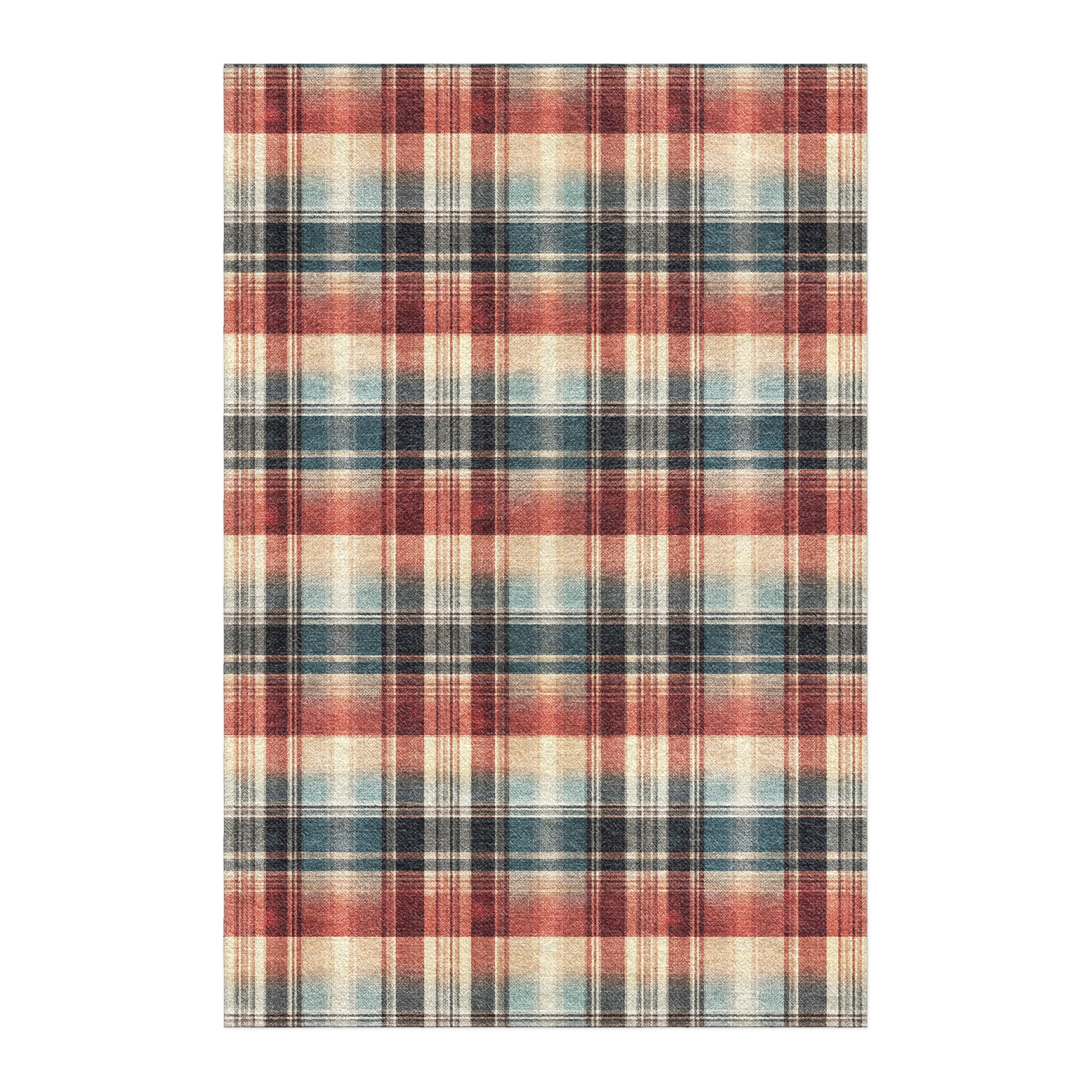 Monaghan Plaid Blue & Red in 6x4ft Size