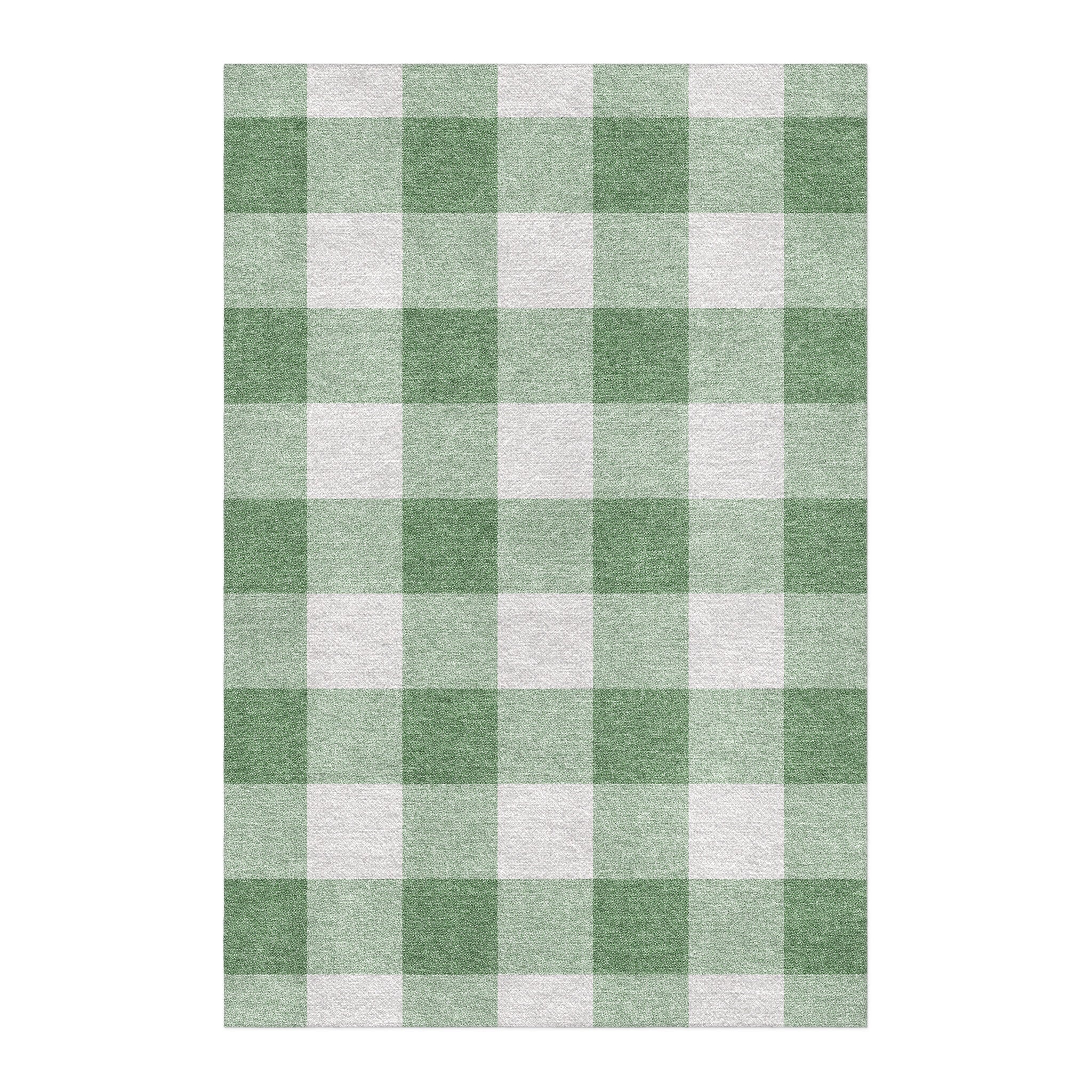 Buffalo Plaid Kelly Green in 4' x 6' Size