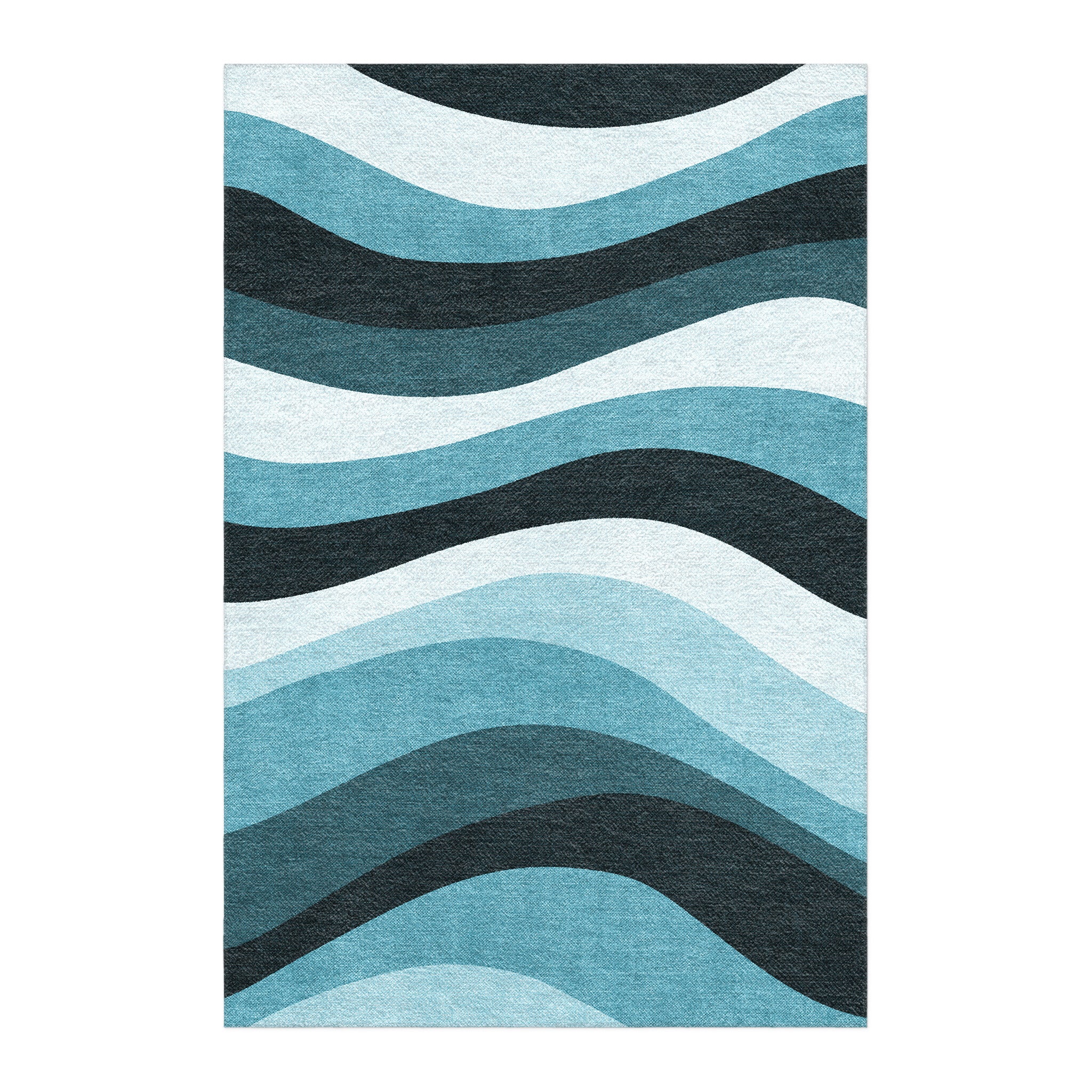 Sinuous Teal Monochrome in 6x4ft Size