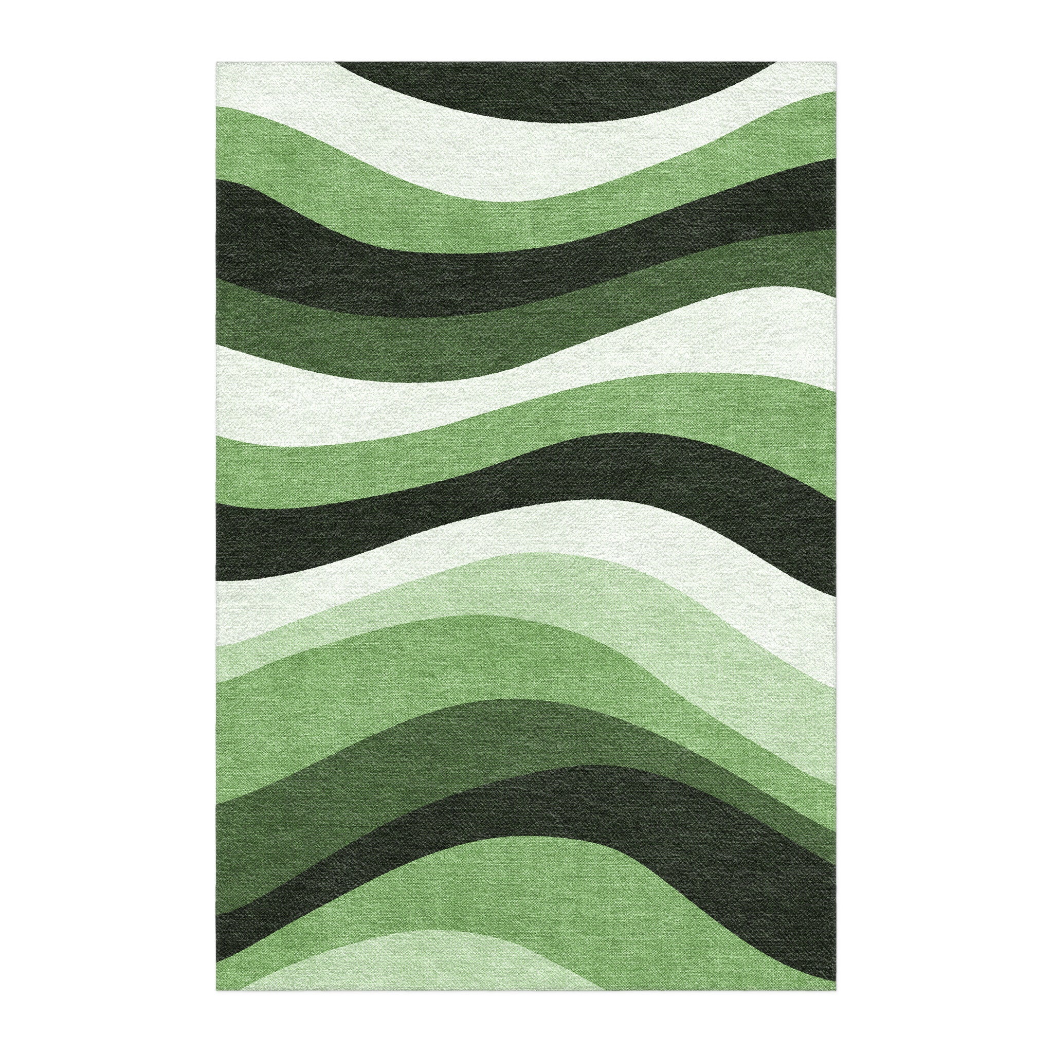 Sinuous Green Monochrome in 6x4ft Size