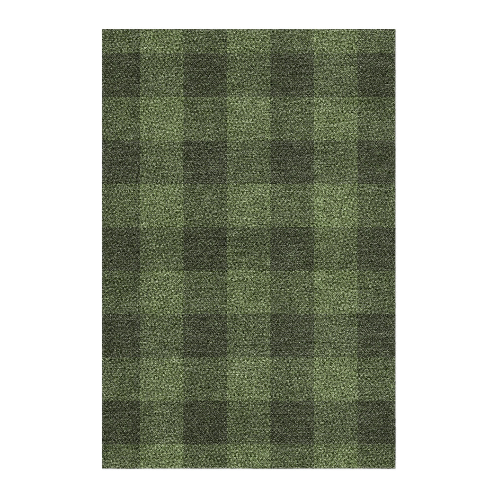 Buffalo Plaid Dark Olive in 4' x 6' Size