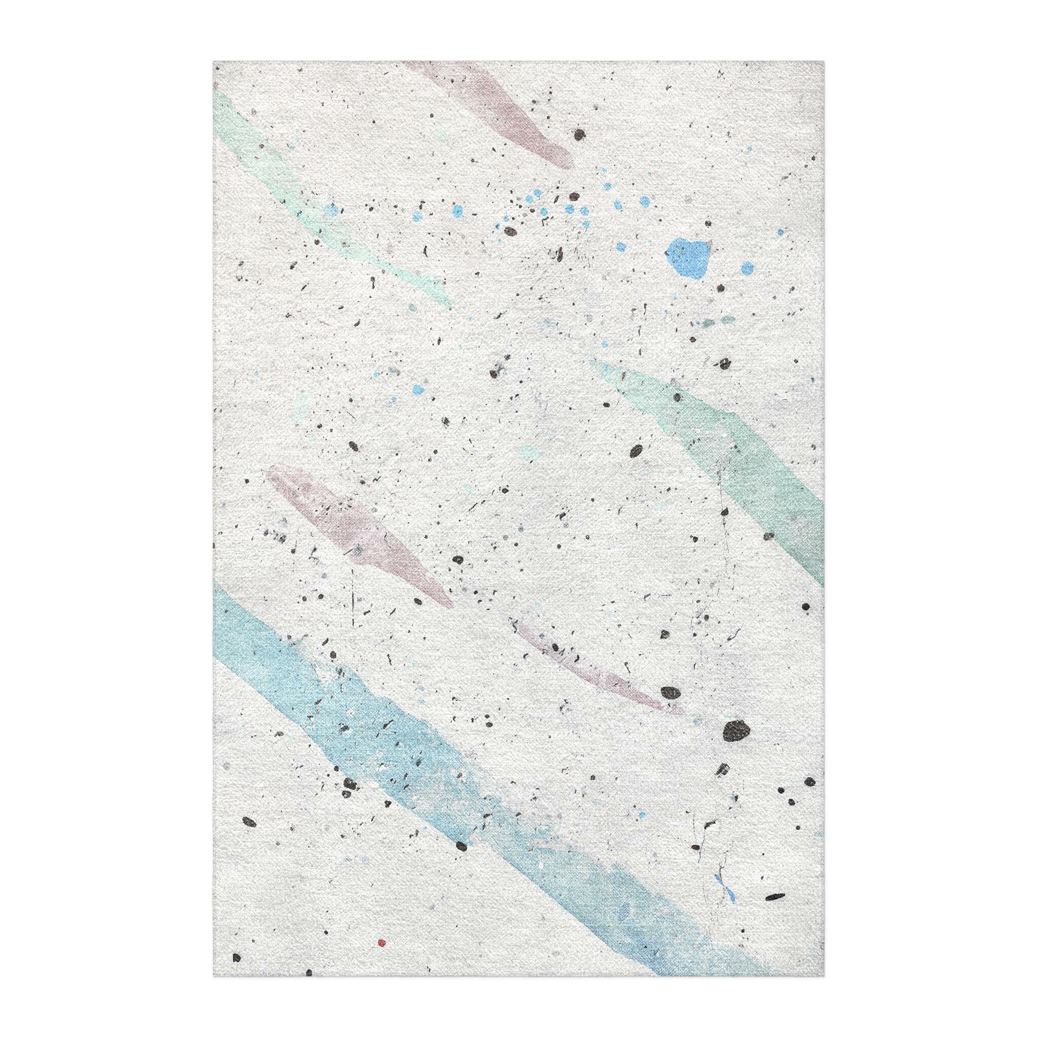 Stephanie Ivory Cool Splatter in 4' x 6' Size