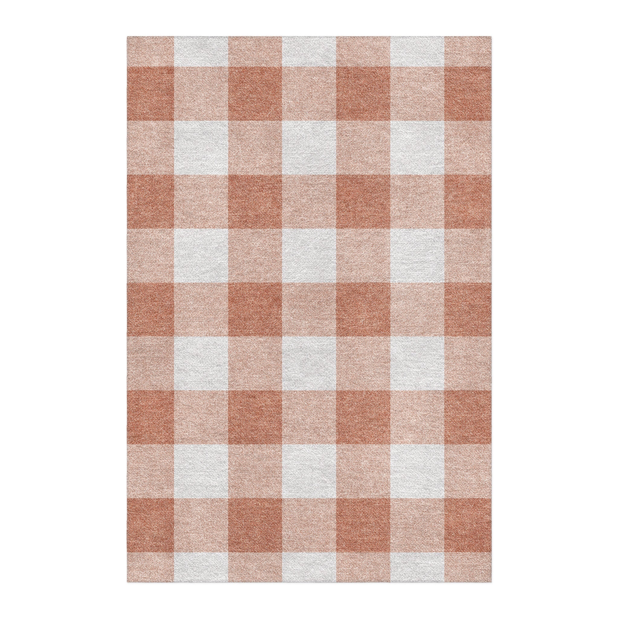 Buffalo Plaid Light Terracotta in 4' x 6' Size