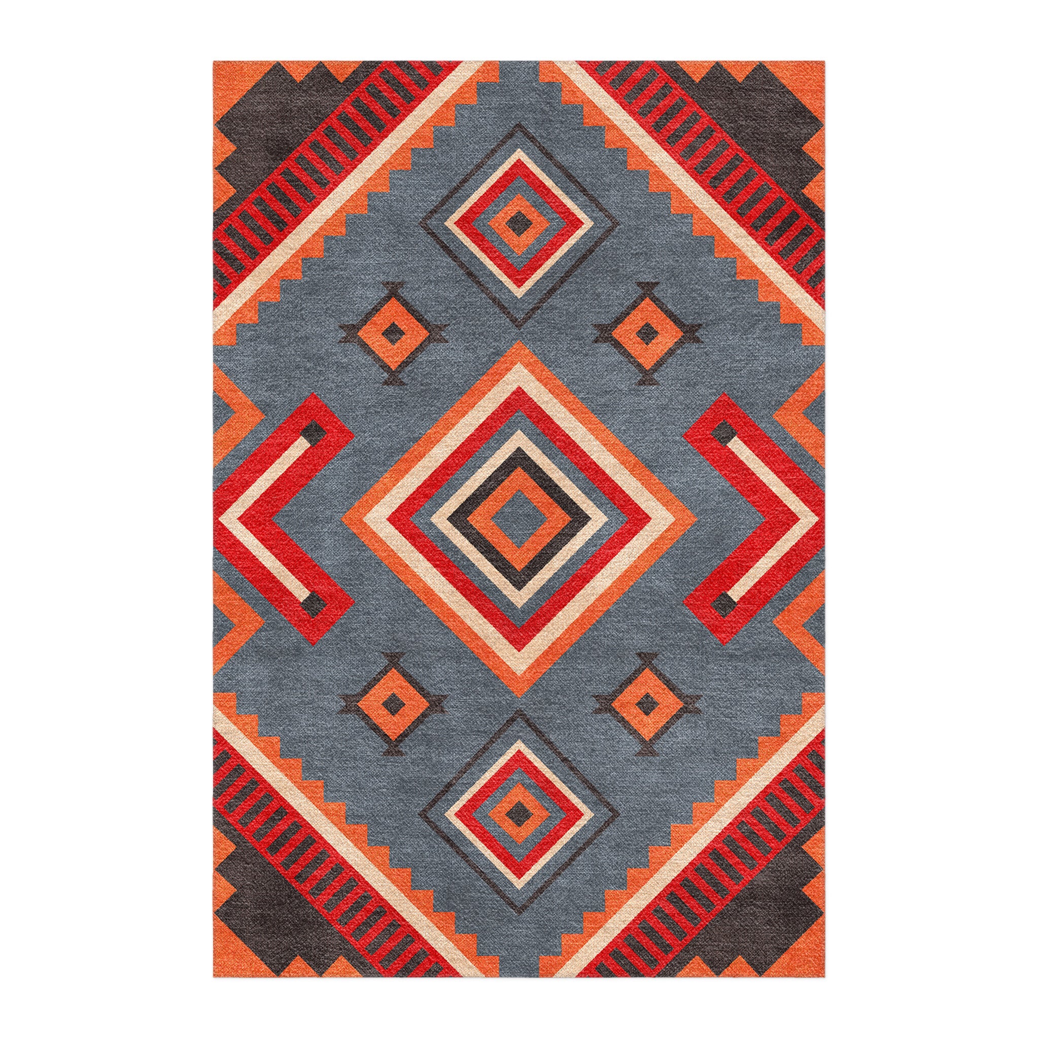 Mehdi Blue & Orange in 6x4ft Size