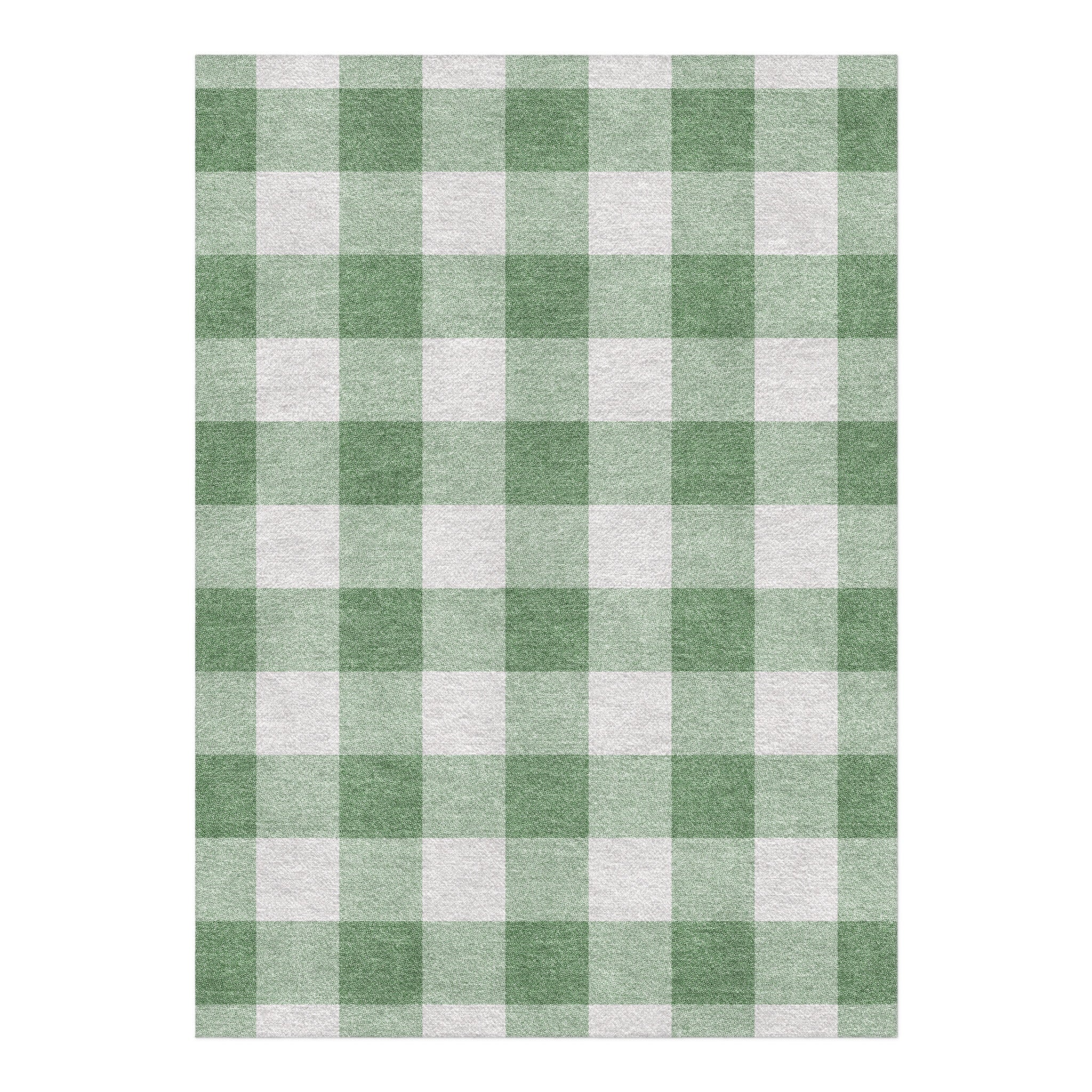 Buffalo Plaid Kelly Green in 5' x 7' Size