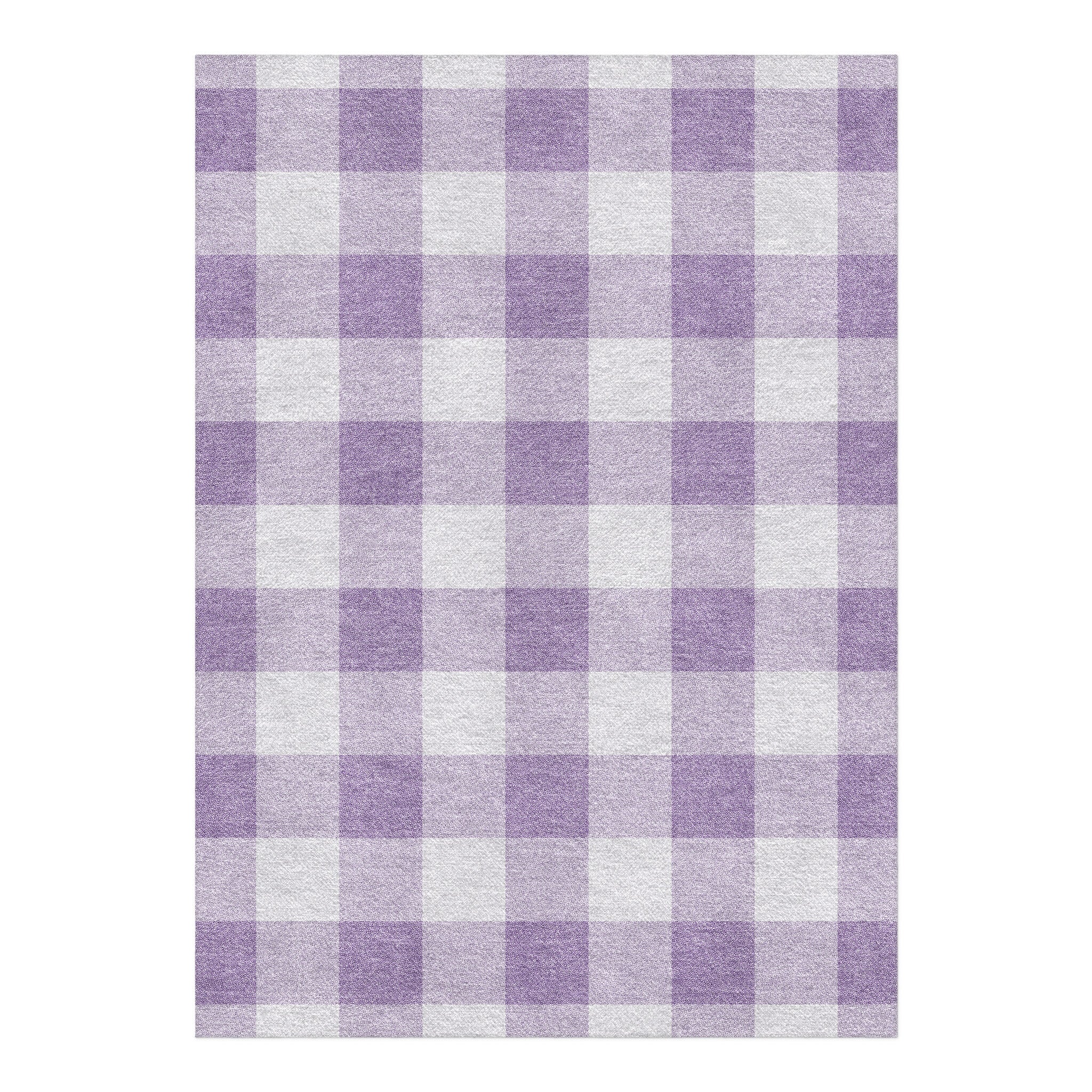 Buffalo Plaid Lilac in 5' x 7' Size