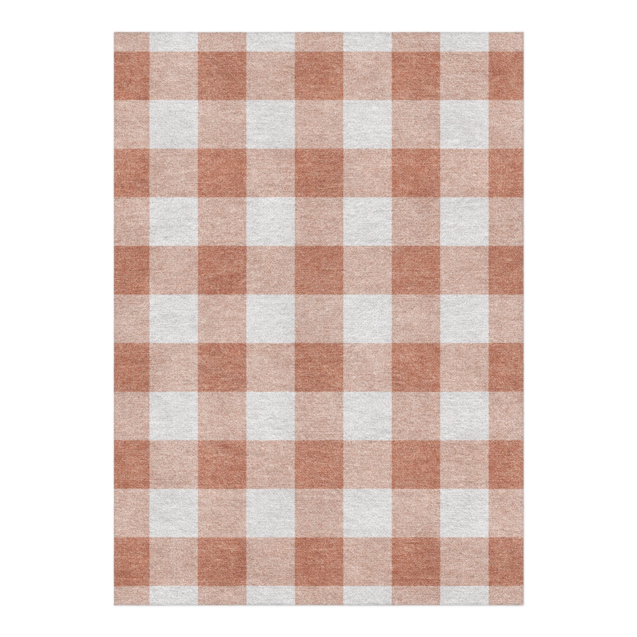 Buffalo Plaid Light Terracotta in 5' x 7' Size