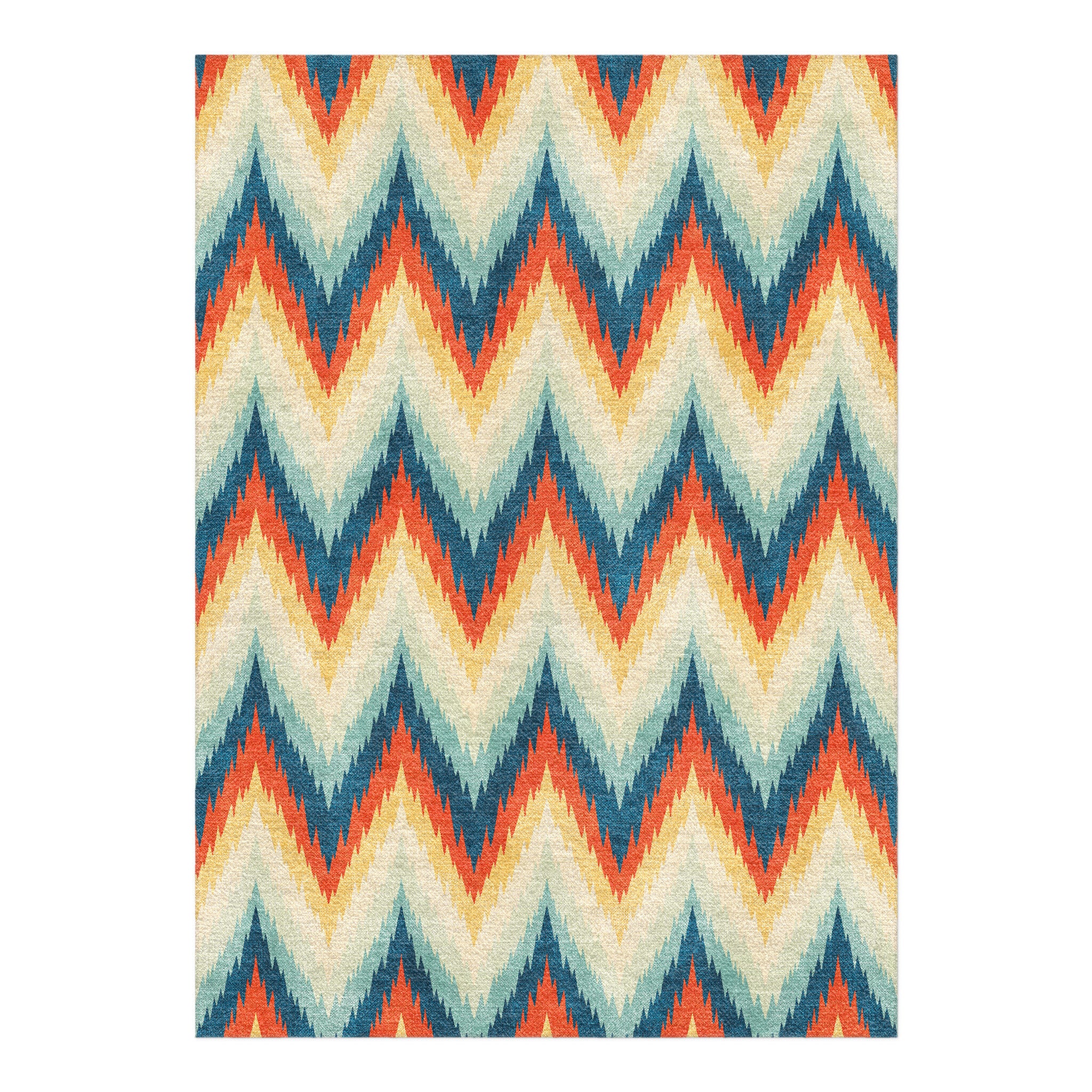 Firekat Blue & Orange in 5' x 7' Size