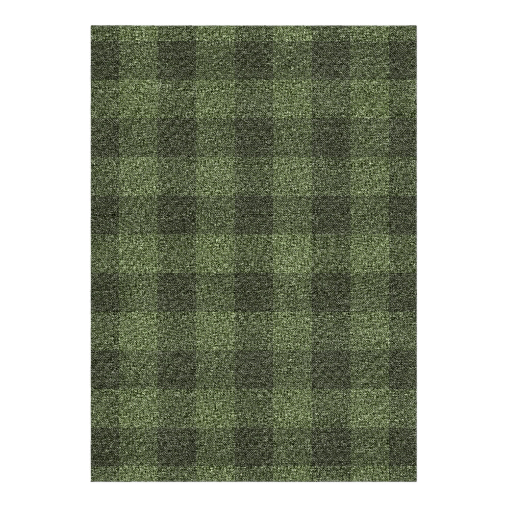 Buffalo Plaid Dark Olive in 5' x 7' Size