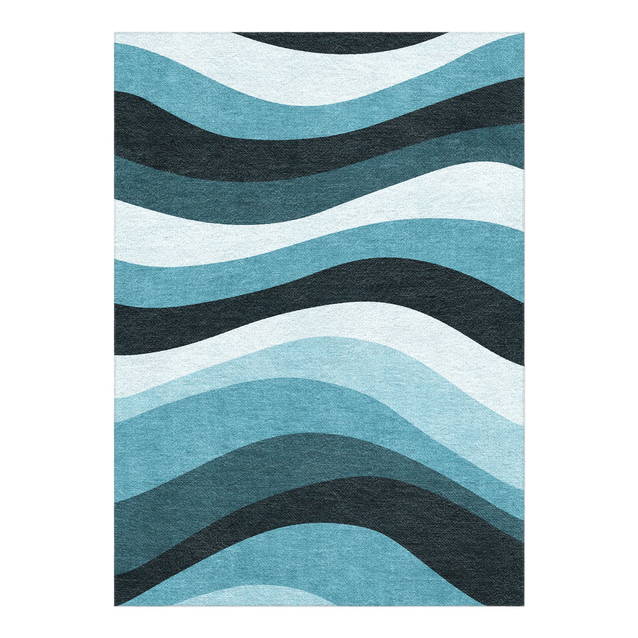 Sinuous Teal Monochrome in 7x5ft Size