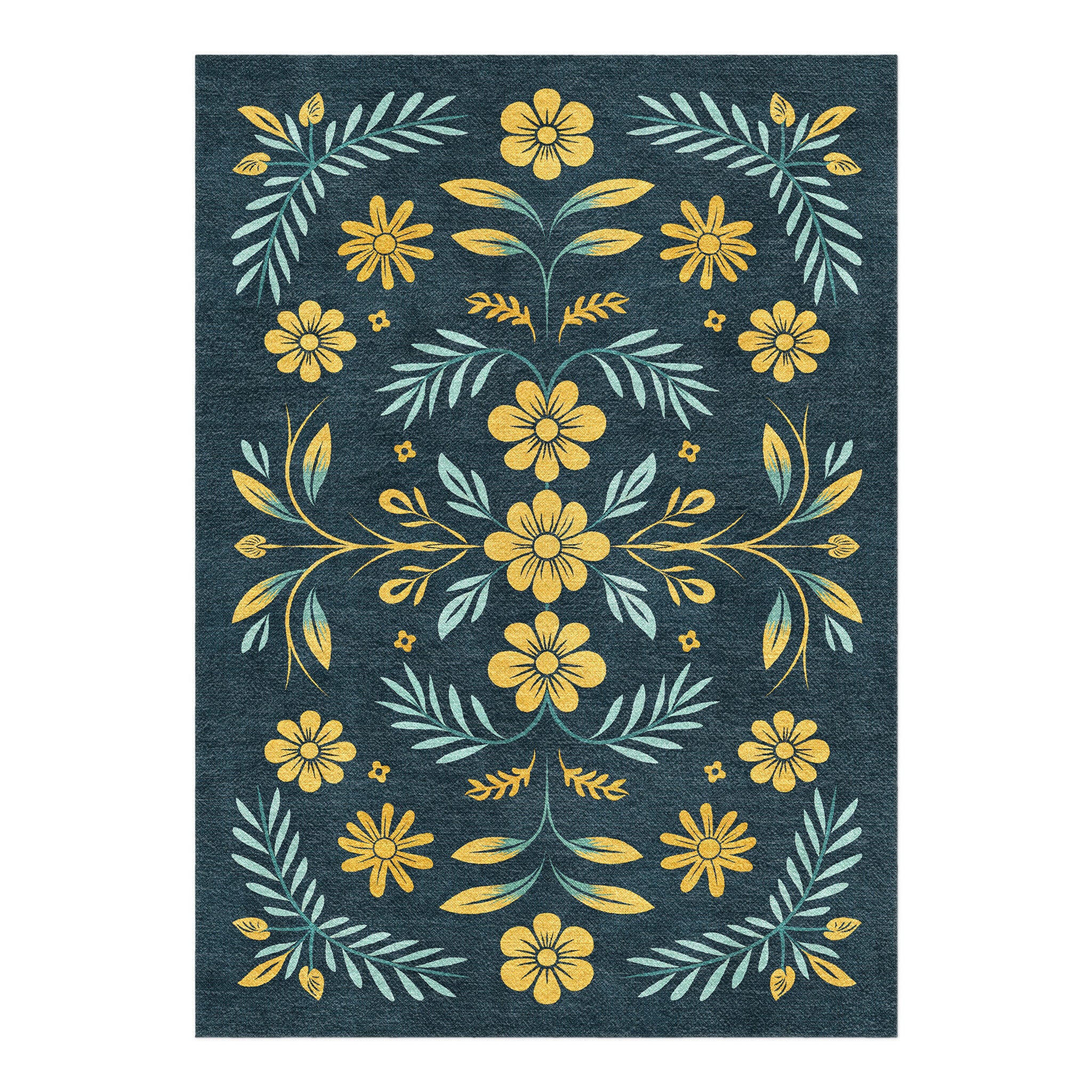 Isabella Navy & Gold in 7x5ft Size