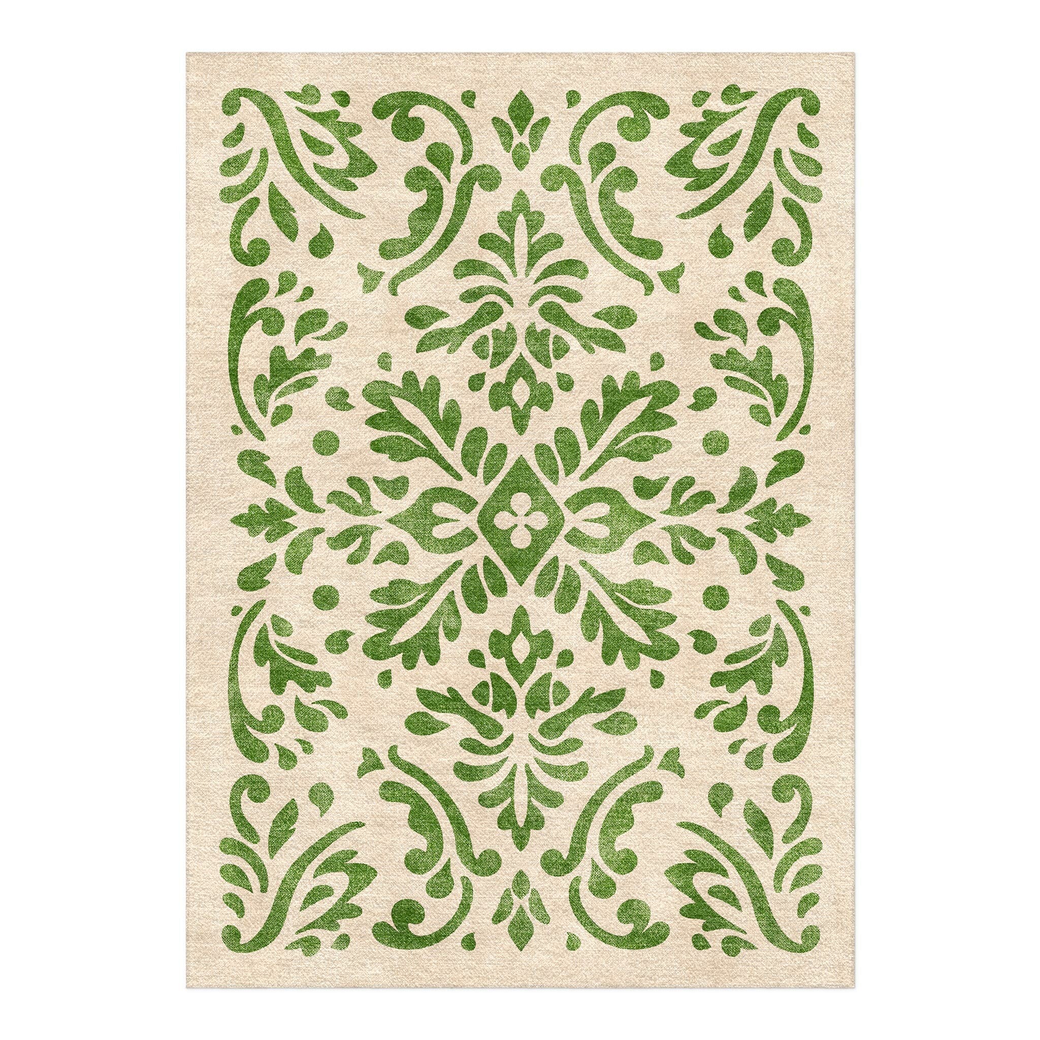 Floranna Ivory Green in 5' x 7' Size