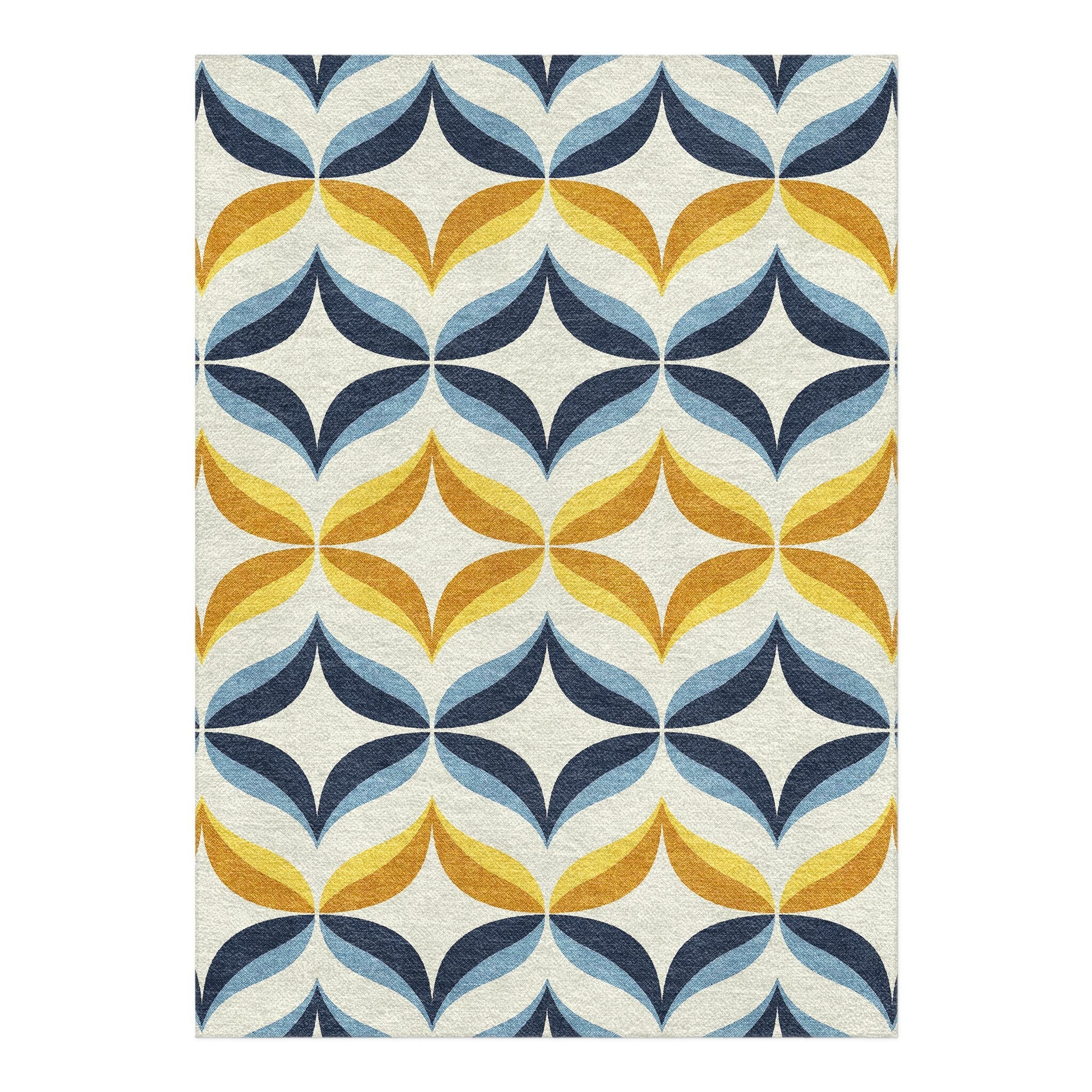 Jasper Blue & Gold in 5' x 7' Size