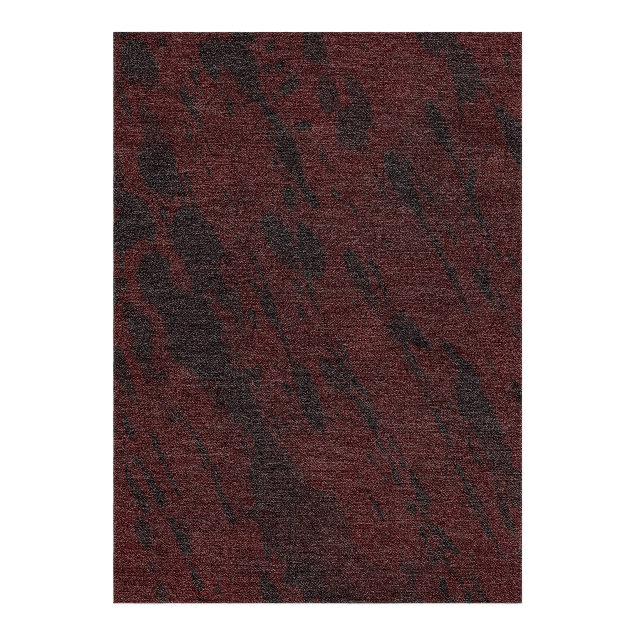 Hurley Splatter Dye Burgandy in 7x5ft Size