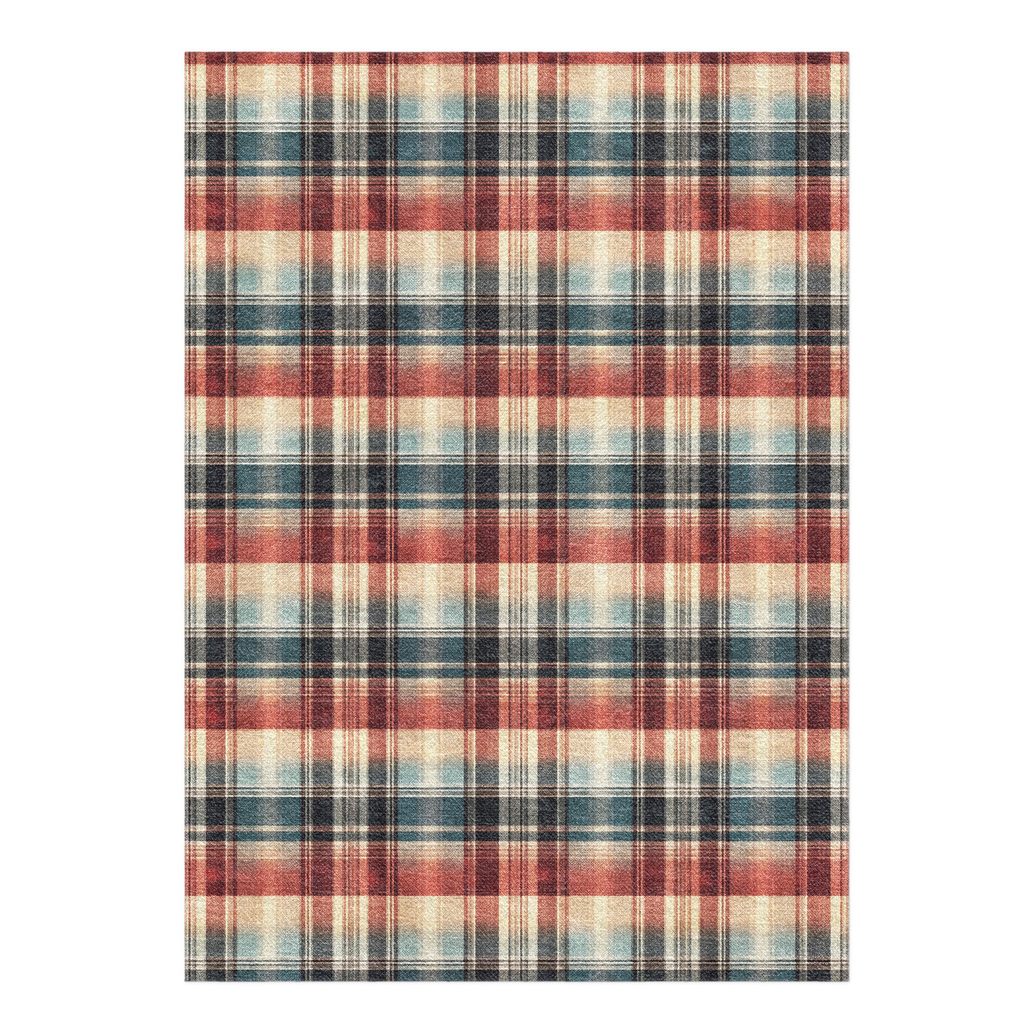 Monaghan Plaid Blue & Red in 7x5ft Size