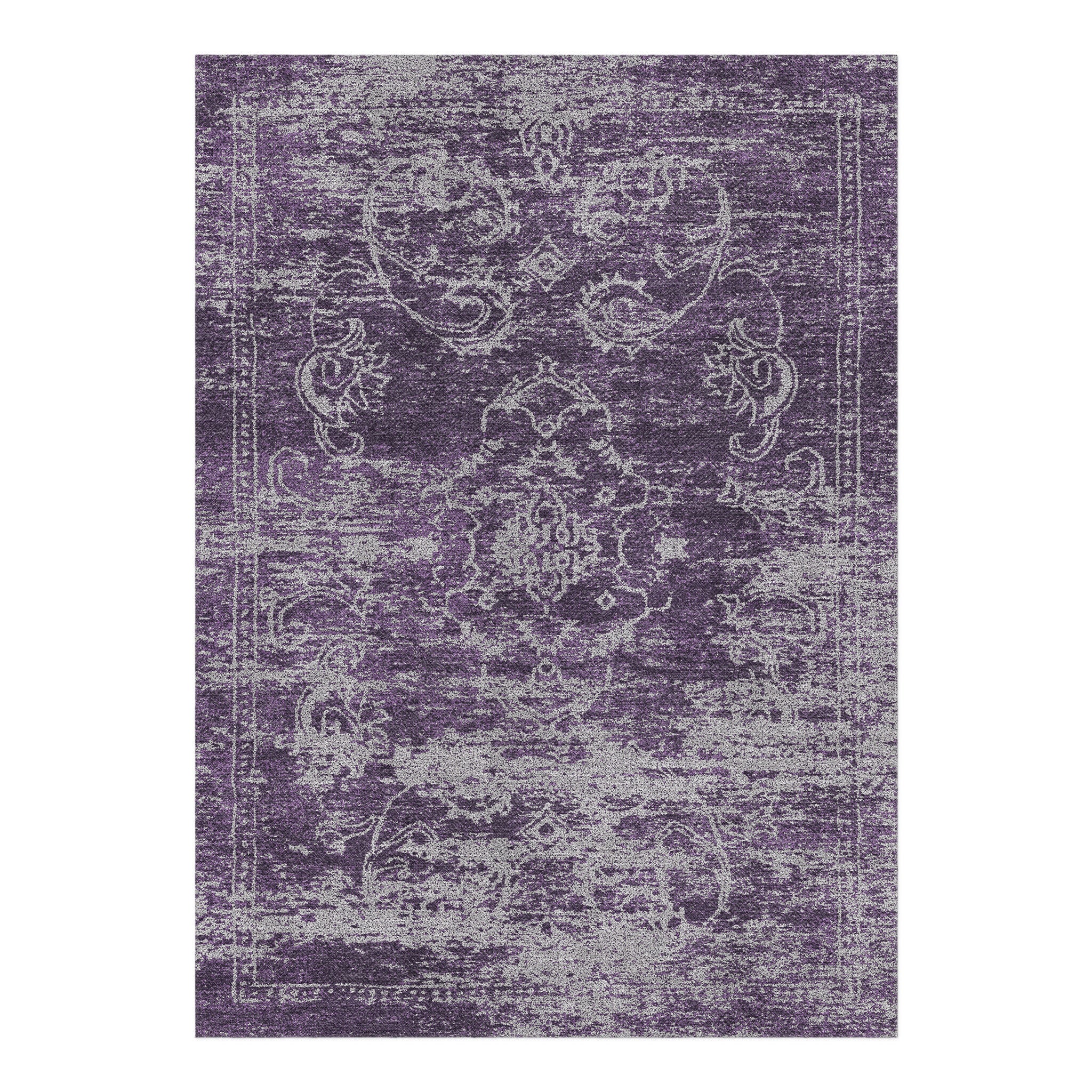 Bennett Purple & Grey in 5' x 7' Size